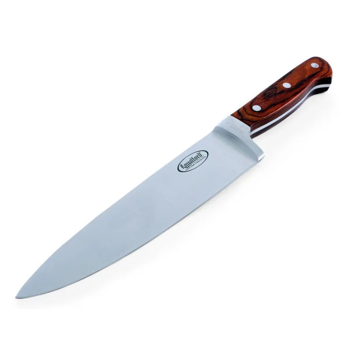 Royalford RF4110 8-Inch Chef Knife |High-Grade Stainless Steel Ultra-Sharp Blade | Durable Wooden Easy-Grip Handle| Hygienic Design| Ideal for Cutting Meat  & Vegetables - Image 3