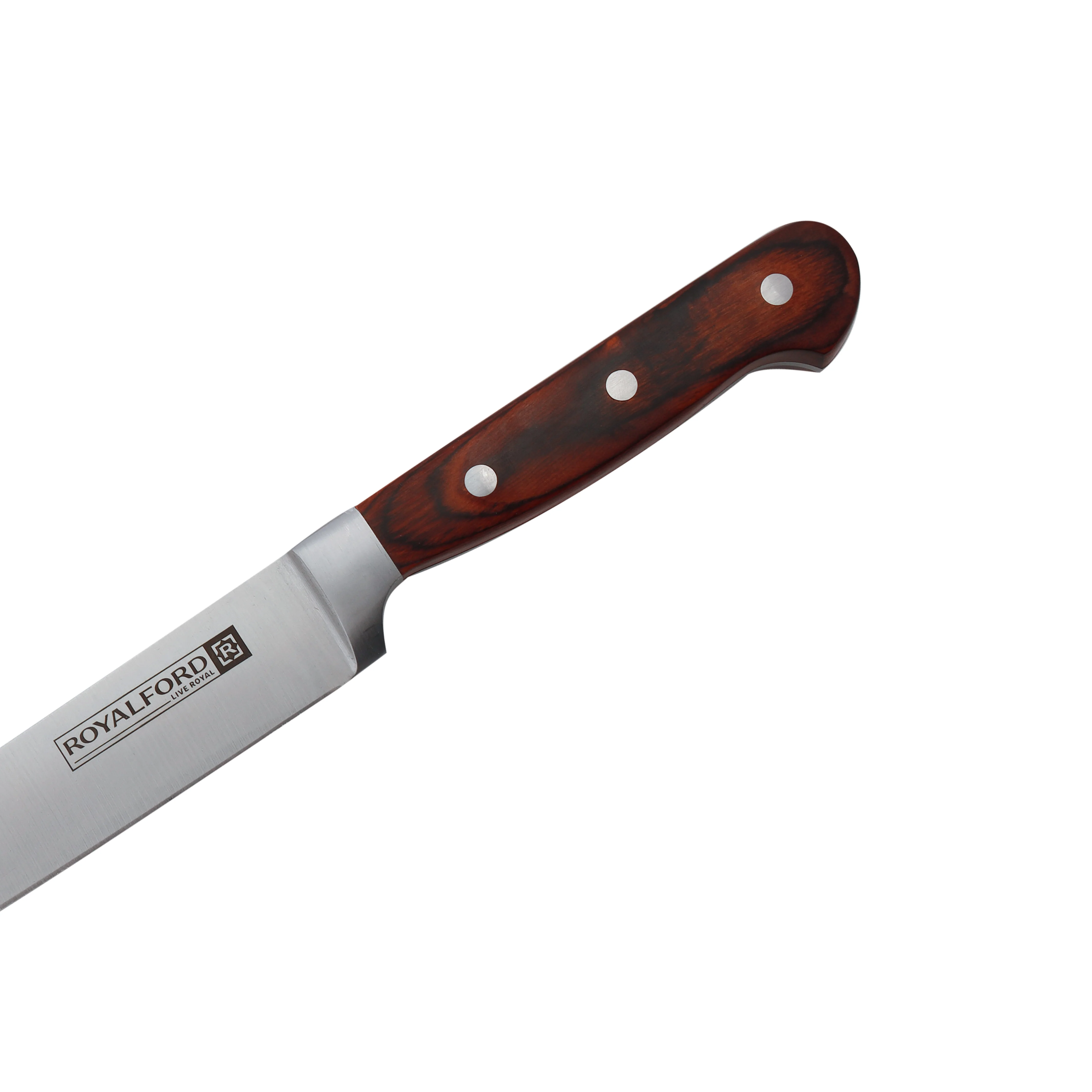 Royalford RF4111  8-Inch Slicer Knife | High-Grade Stainless Steel Blade| Wooden Handle| Hygienic Design & Dishwasher Safe | Precision Cutting Knife| 5 Years Warranty - Image 5