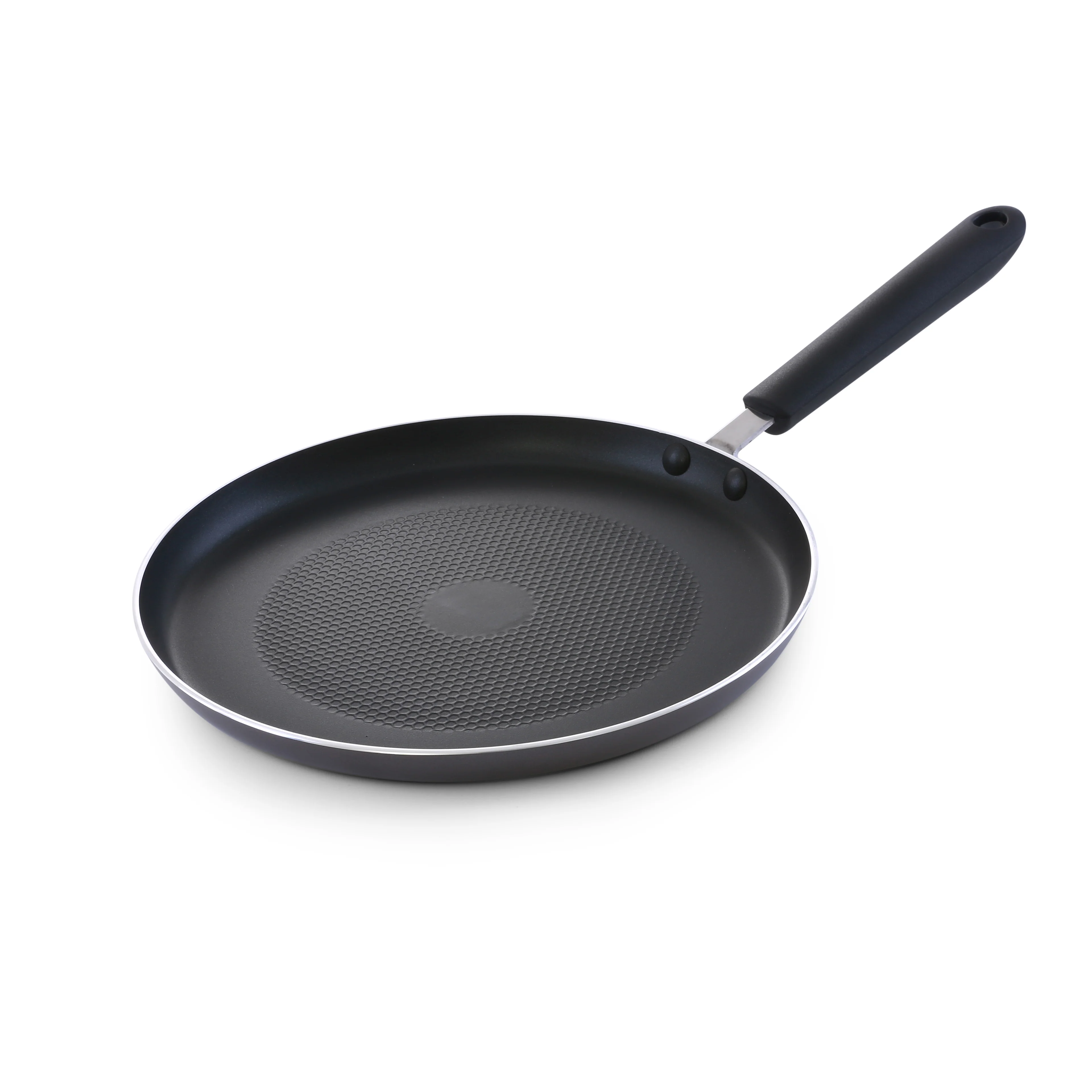 Royalford RF4125PC 26CM Non-Stick Pancake Tawa | Induction Compatible Base | 2-Layer Coating | 3.0MM Thick Aluminium Body & Heat-Resistant Handle for Daily Home Use - Image 4