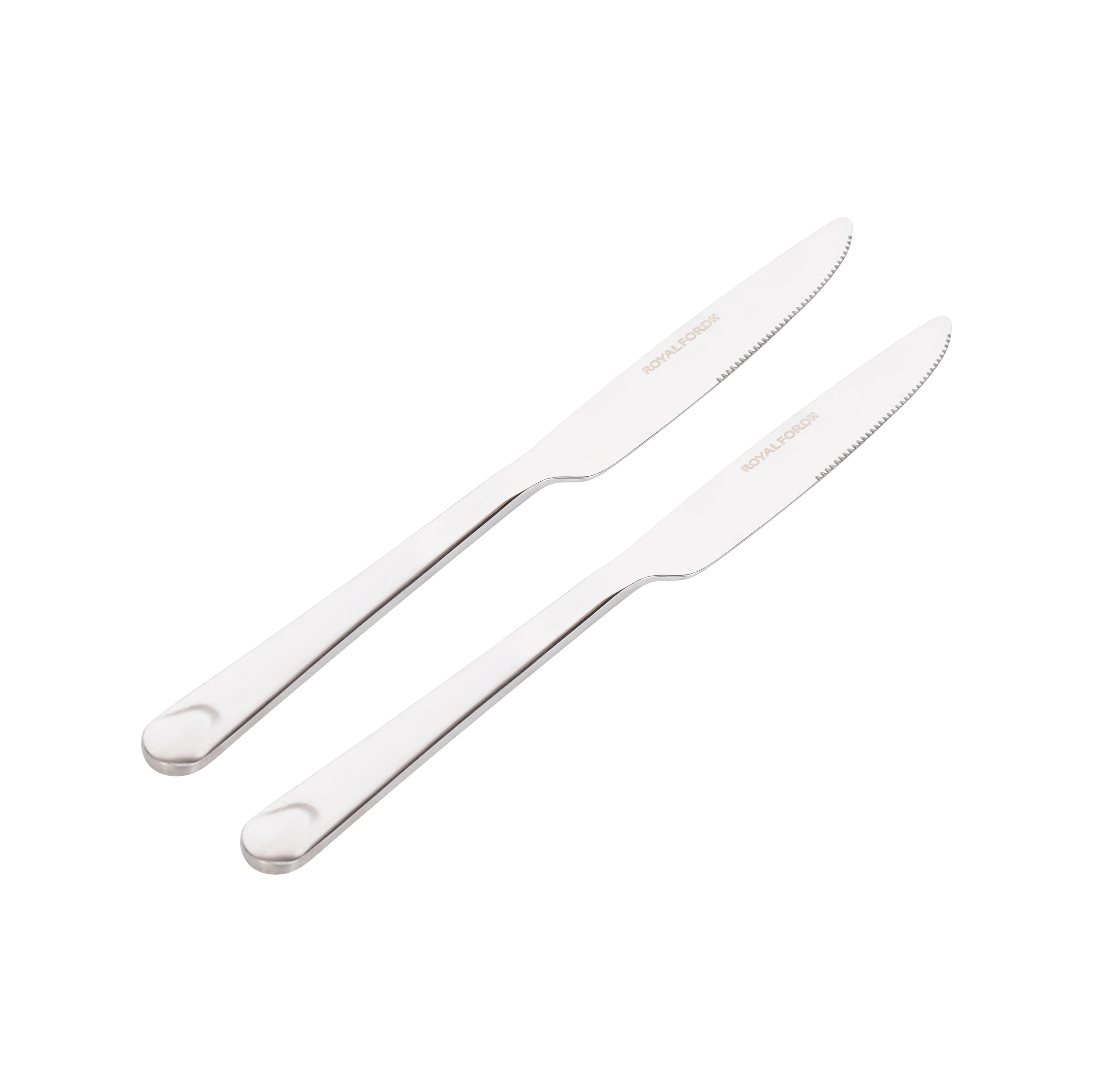 Royalford RF4188 TK 2PCS table knife set| durable stainless steel with sharp serrated edges| ergonomic handles & ideal for cutting meat, vegetables for daily use| - Image 5