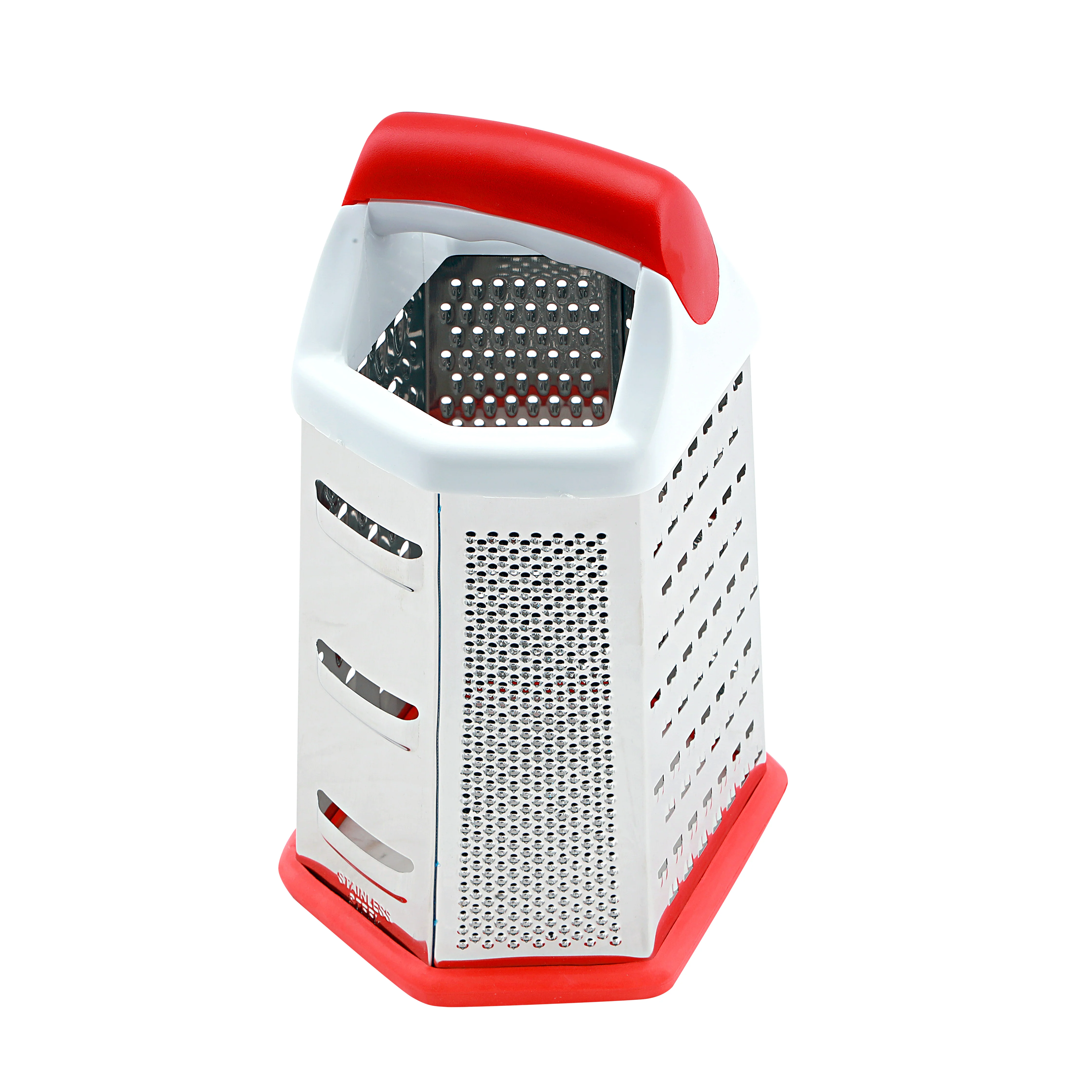 Royalford RF4192 6 Sided Stainless Steel Grater | Ergonomic Handle | Non Slip Base | Multipurpose Kitchen Grater for Cheese, Vegetables & Fruits | Food Grade - Image 4