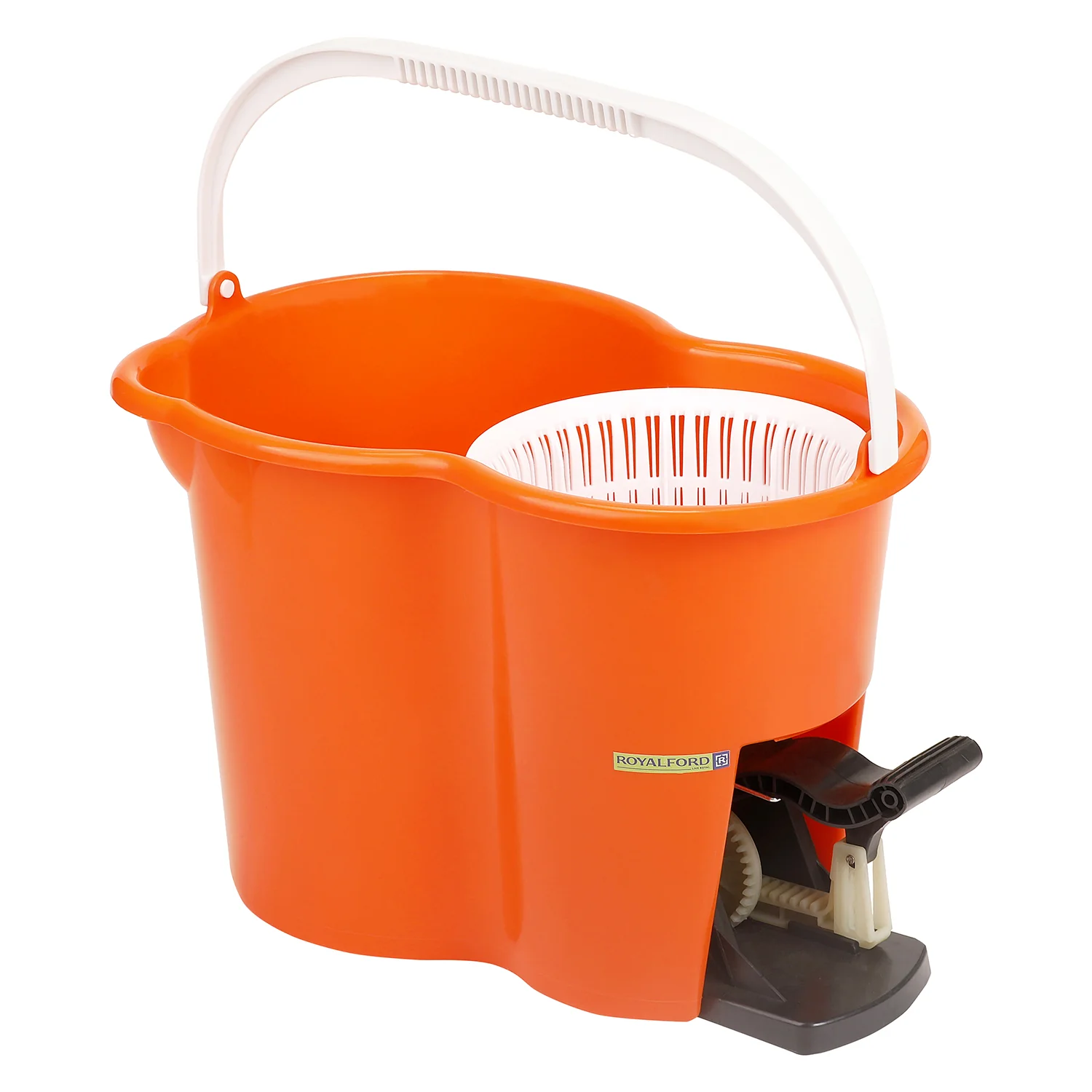 RoyalFord RF4238 Spin Easy Mop with Bucket | Stainless Steel Handle | Hands Free Wringing Microfiber Floor Cleaning Mop Set | Perfect for Home Tile & Marble Cleaning - Image 3