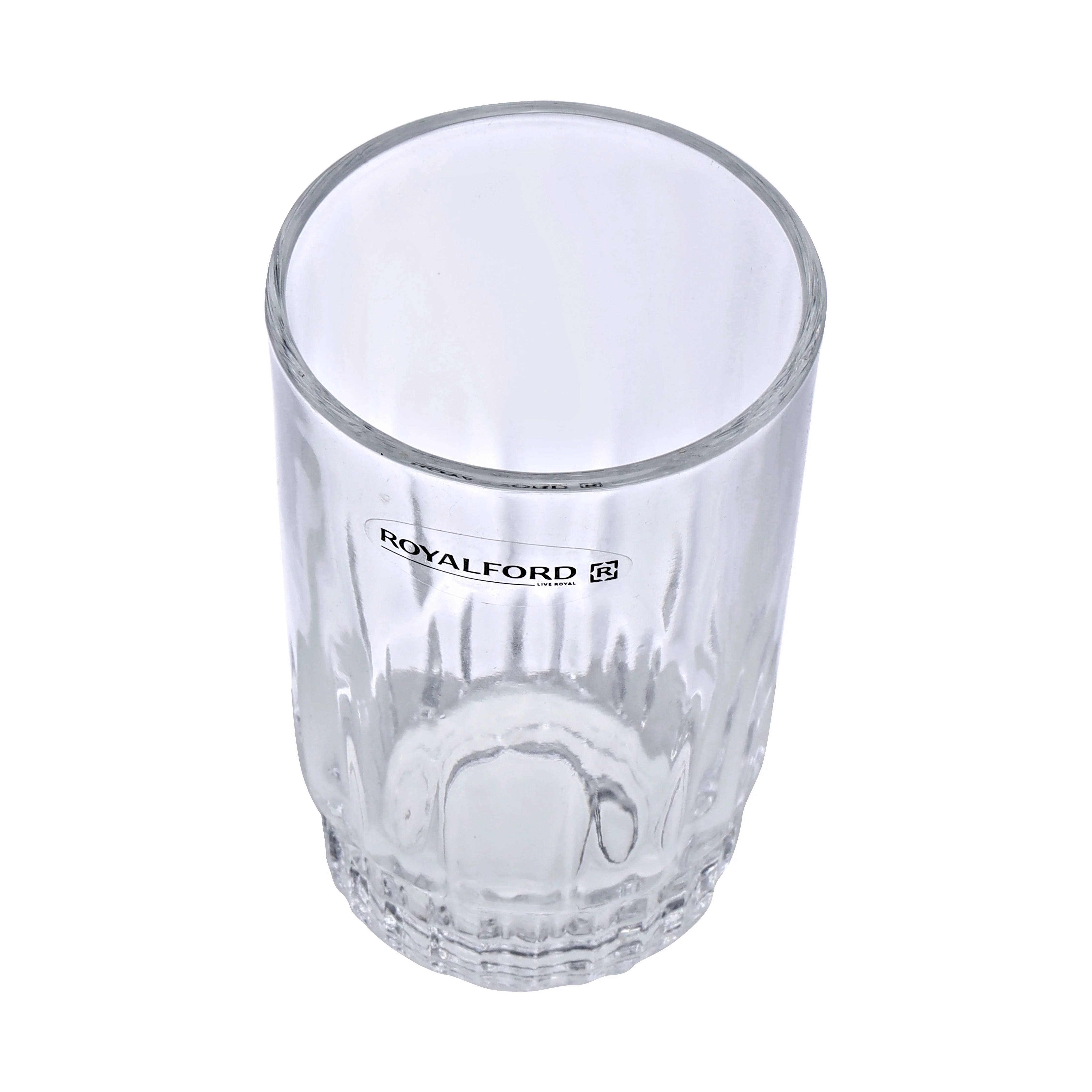 Royalford RF4269 6 Pcs Glass Tumblers Set| Transparent Drinking Glasses & Durable Clear Water Juice Beverage Glass Set| Sturdy Base for Home Kitchen Everyday Use| - Image 3