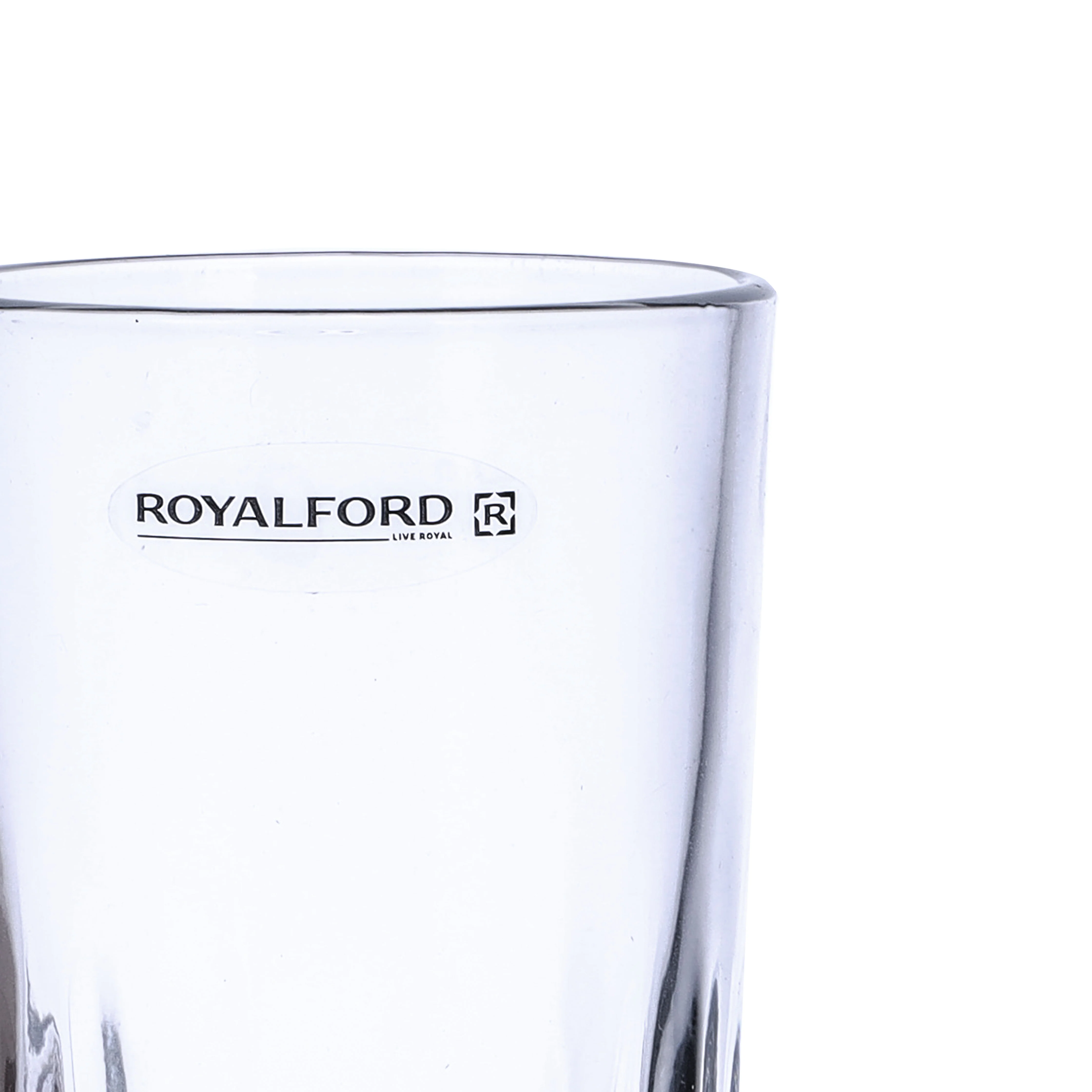 Royalford RF4269 6 Pcs Glass Tumblers Set| Transparent Drinking Glasses & Durable Clear Water Juice Beverage Glass Set| Sturdy Base for Home Kitchen Everyday Use| - Image 4