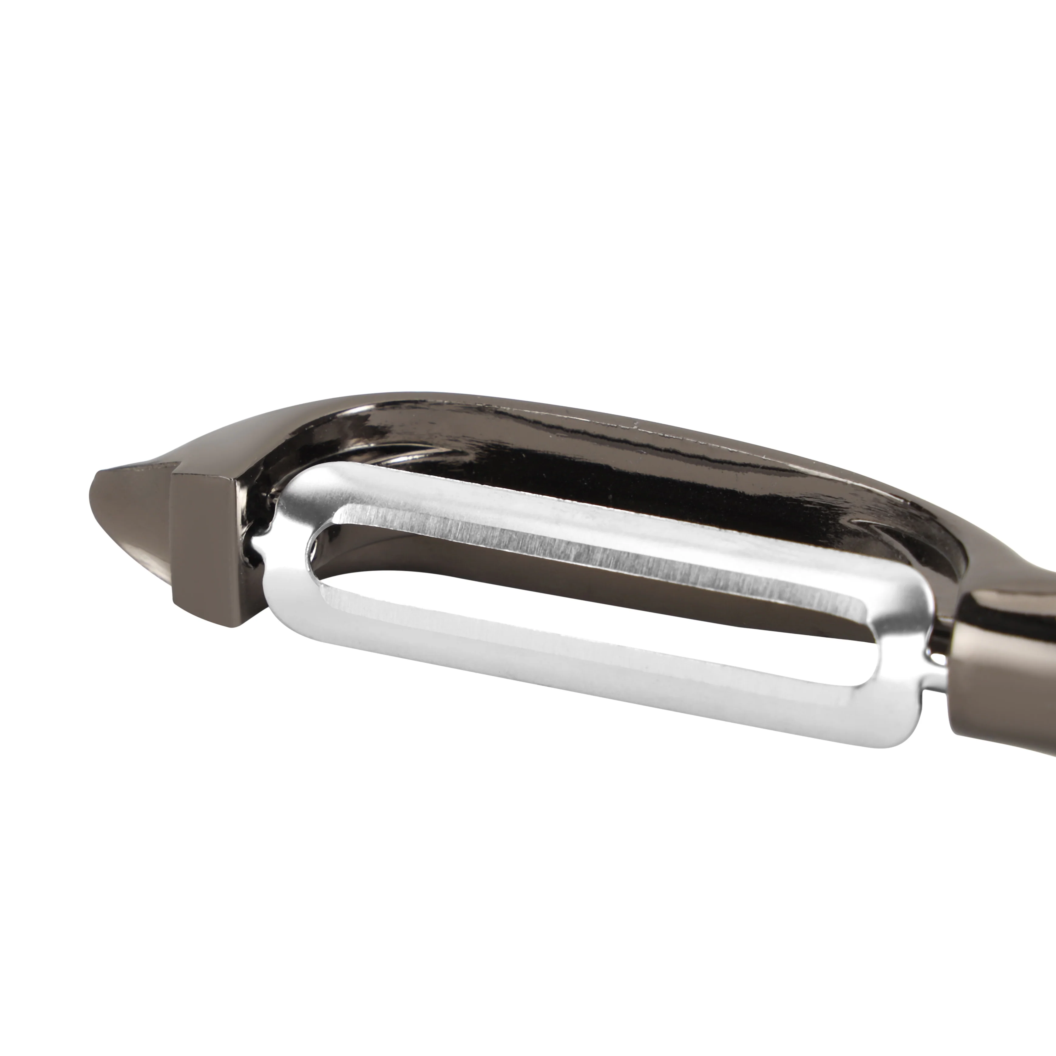 Royalford RF4642 Stainless Steel T-Peeler| Extra Sharp Blade with Ergonomic Non-Slip TPR Handle| Durable Zinc Alloy Body, Food Grade, Ideal for Fruits & Vegetables| - Image 4