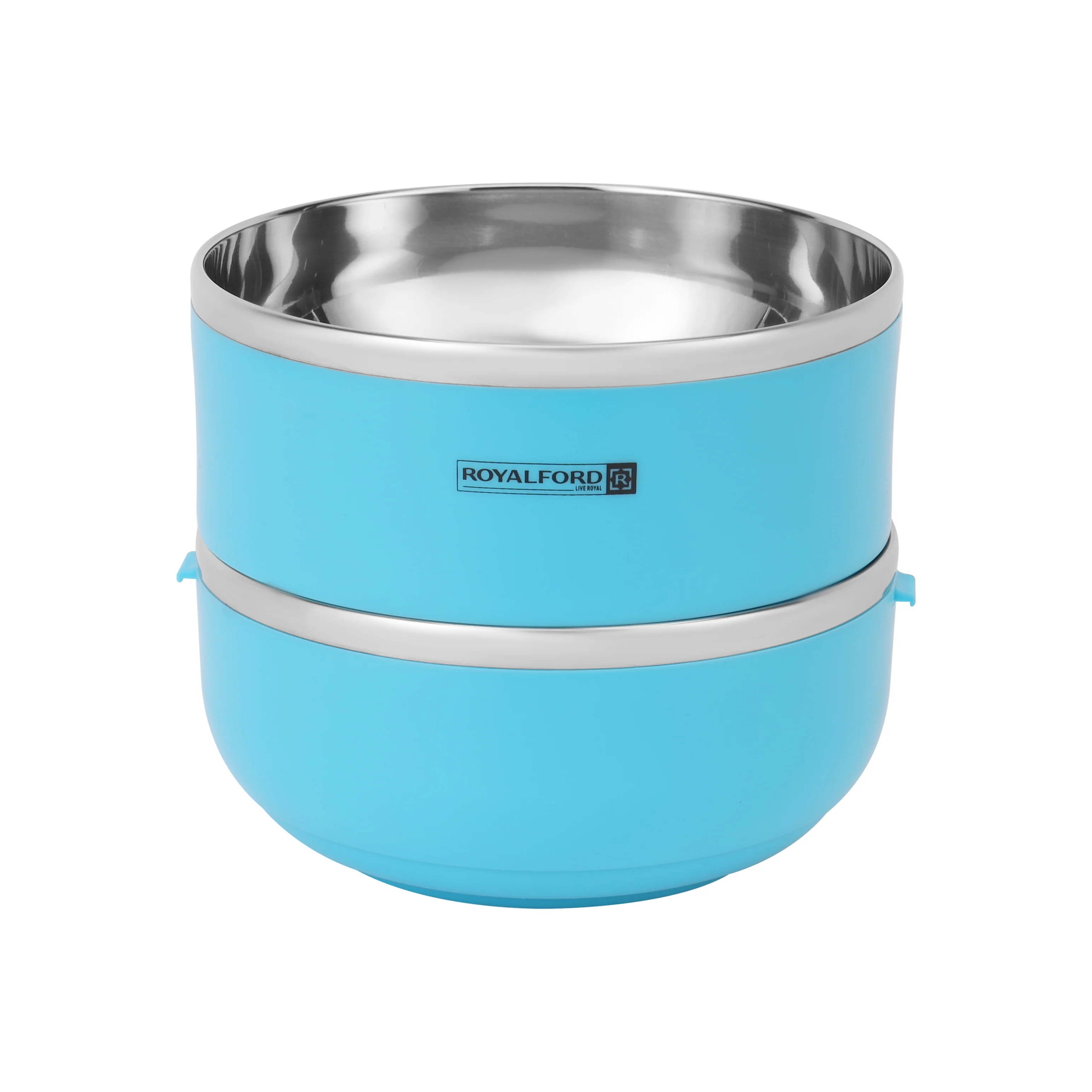 Royalford RF4673 Double Layer Lunch Box 1.8L |Premium Stainless Steel Inner| BPA-Free | Food Grade Material| Insulated Design & Carry Handle for Office & School Use - Image 3
