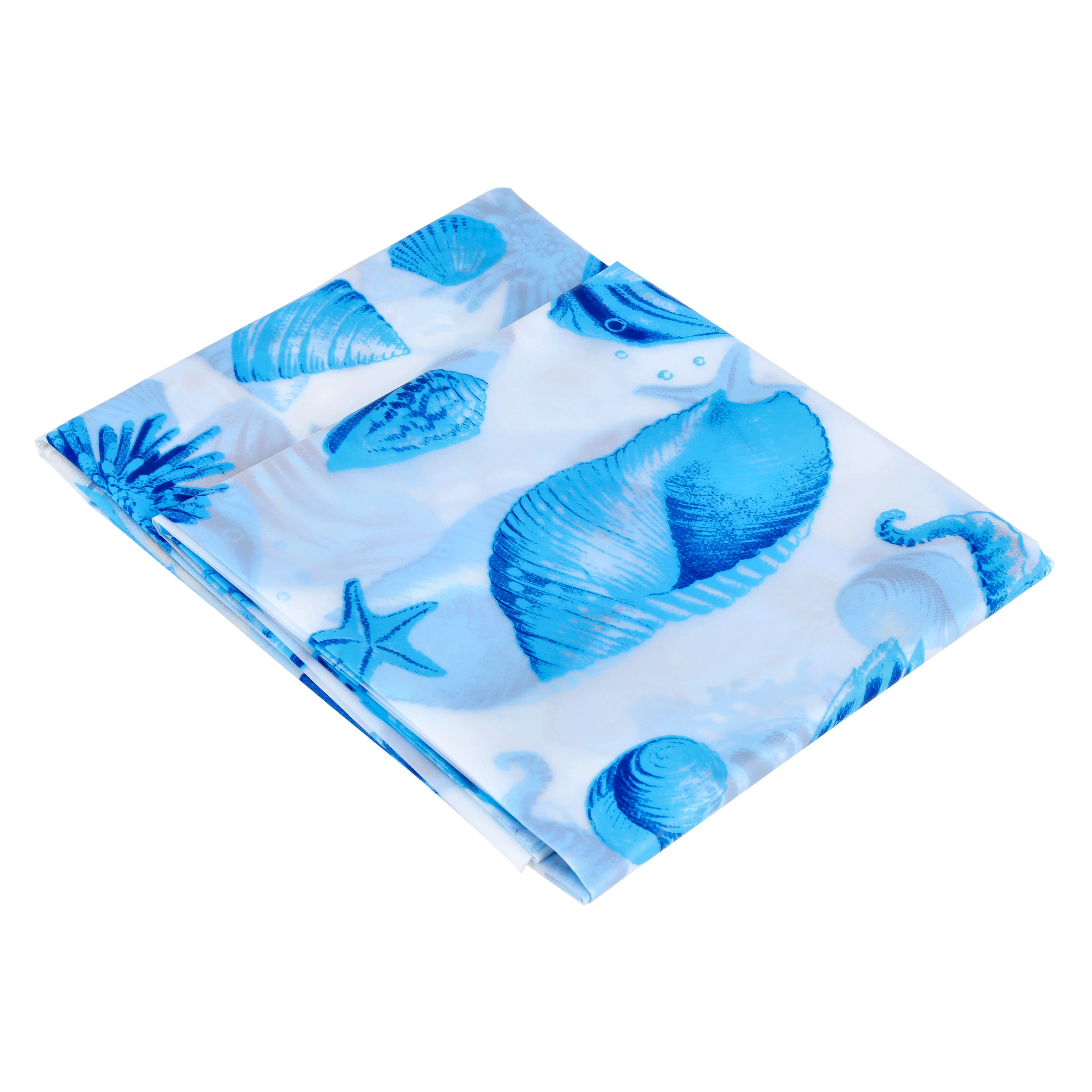 Royalford RF4685 PEVA Shower Curtain | 180x180cm size | Waterproof PVC Free Bathroom Curtain | 12 Hooks, Odorless, Chlorine Free & Non-Toxic Water Repellent Material