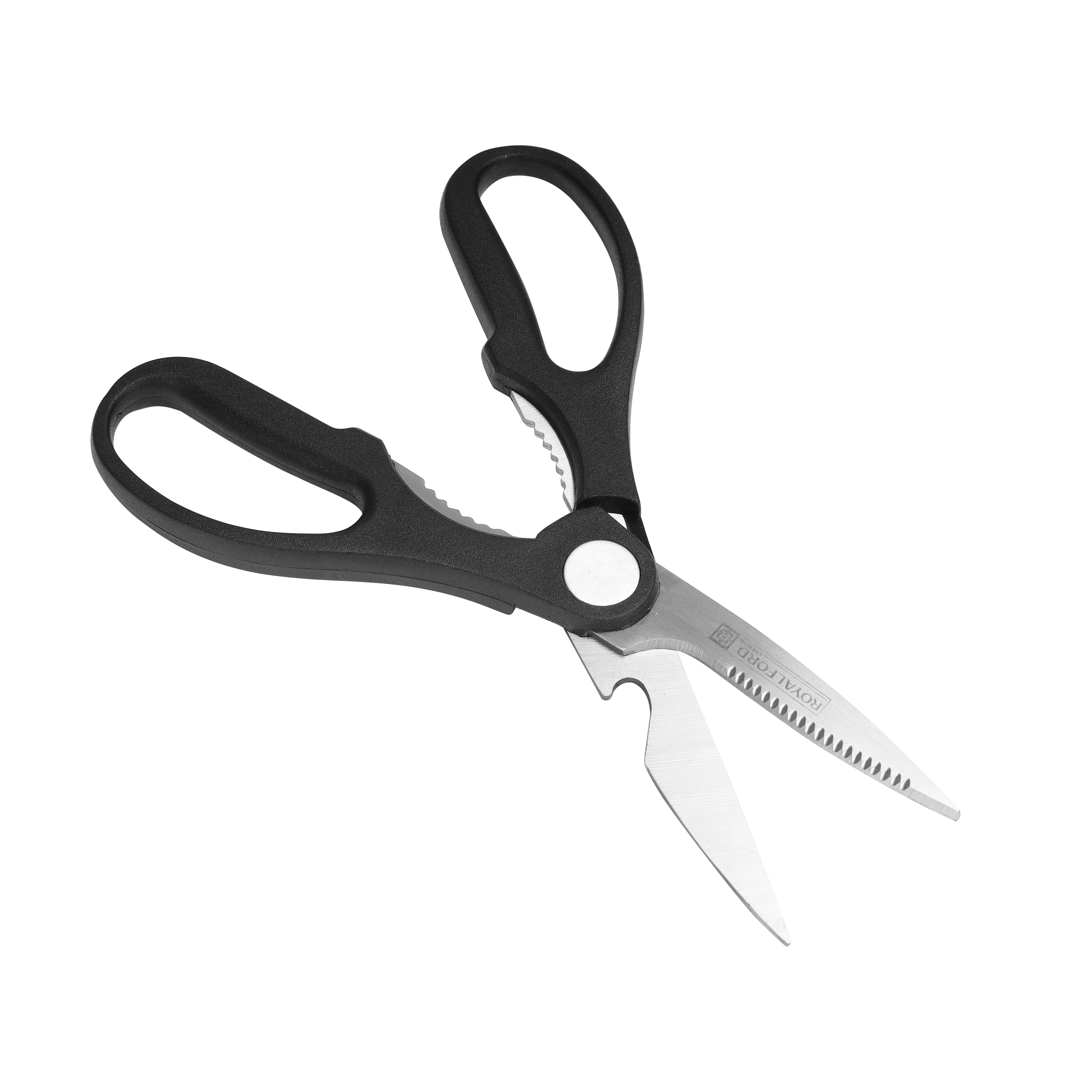Royalford RF490S Kitchen Scissors| 3-in-1 design, durable stainless steel blades & ergonomic grip| built-in bottle opener and nut cracker, ideal for kitchen use| - Image 5