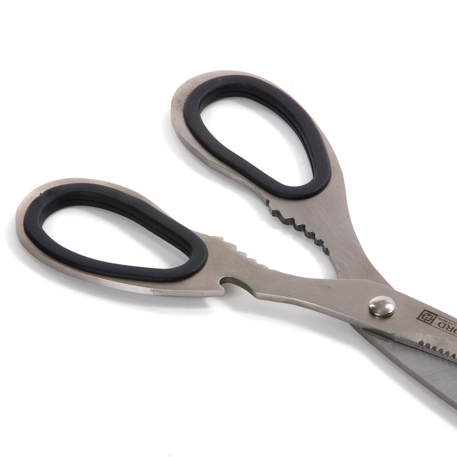 Royalford RF491S 3-in-1 Kitchen Scissors| stainless steel blades offers cutting, nut cracking, and bottle opening functions| ergonomic grip and hygienic design| - Image 4