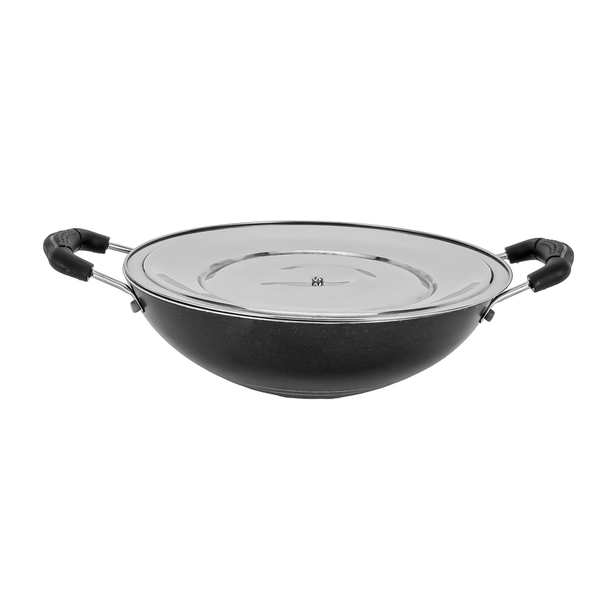 Royalford RF4952 21.5cm Appam Pan with Lid | Non Stick Cookware | Deep Curved Design for Perfect Appam Cooking | Even Heat Distribution | Heat Resistant Handles - Image 2
