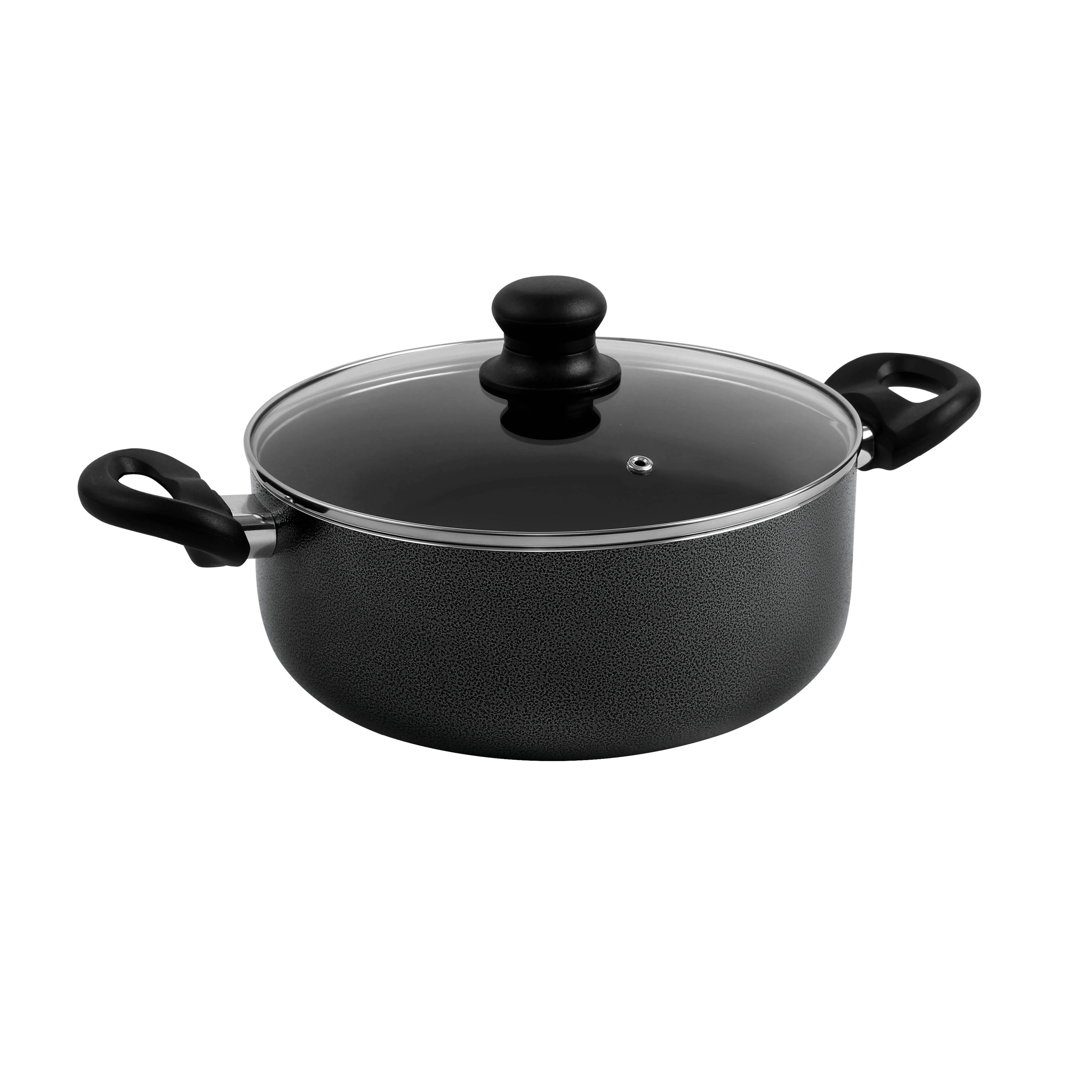 Royalford RF4999 8 Pcs Non-Stick Cookware Set | Glass Lids | Frypan | Saucepan & Casseroles | Durable Coating | Strong Handles | Dishwasher Safe for Daily Cooking Needs - Image 4