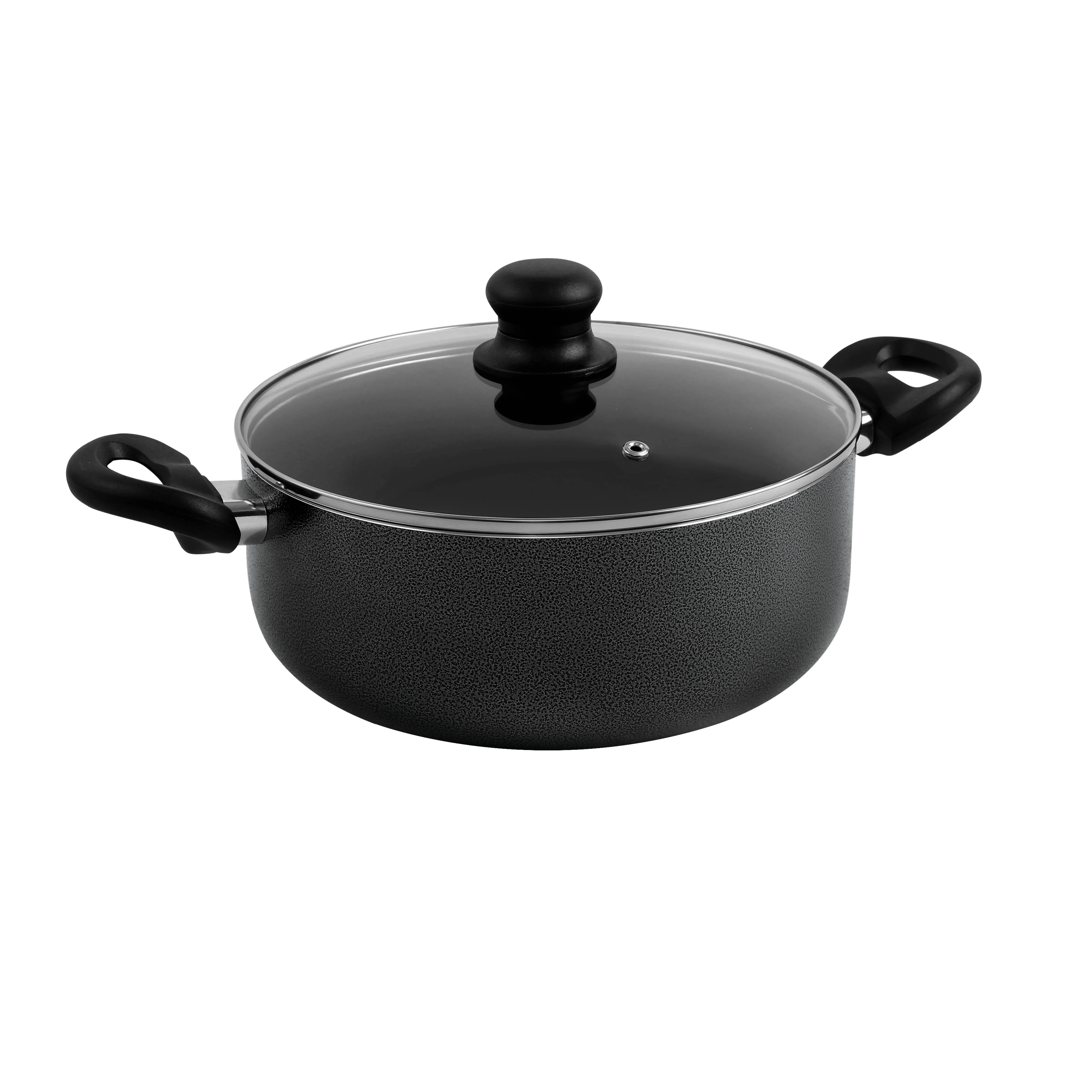 Royalford RF4999 8 Pcs Non-Stick Cookware Set | Glass Lids | Frypan | Saucepan & Casseroles | Durable Coating | Strong Handles | Dishwasher Safe for Daily Cooking Needs - Image 6