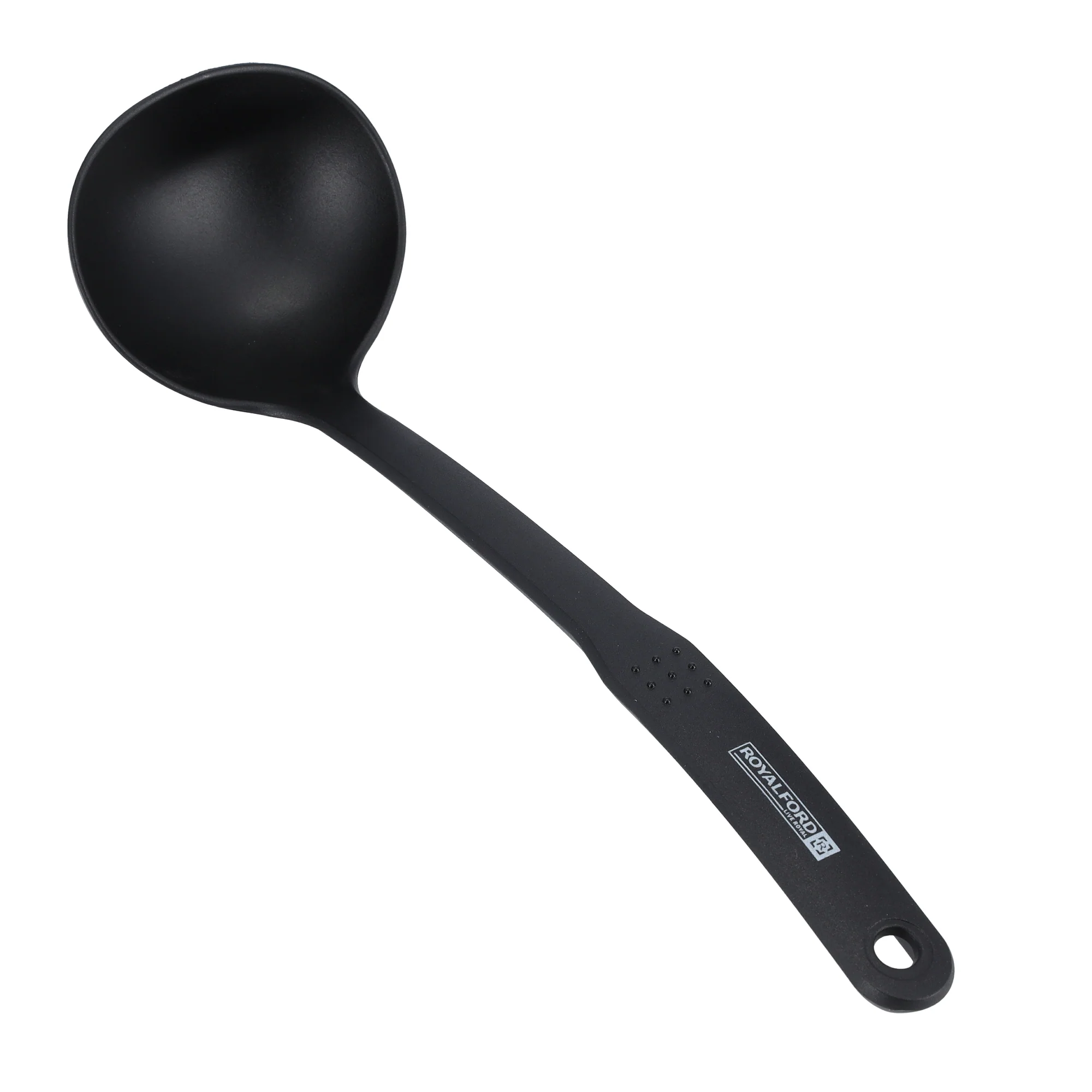 Royalford RF5055 Nylon Soup Ladle | Heat Resistant Kitchen Serving Spoon | Non Stick Safe|  Ergonomic Long Handle |  Dishwasher Safe Nylon Soup Ladle | Easy to Use - Image 2
