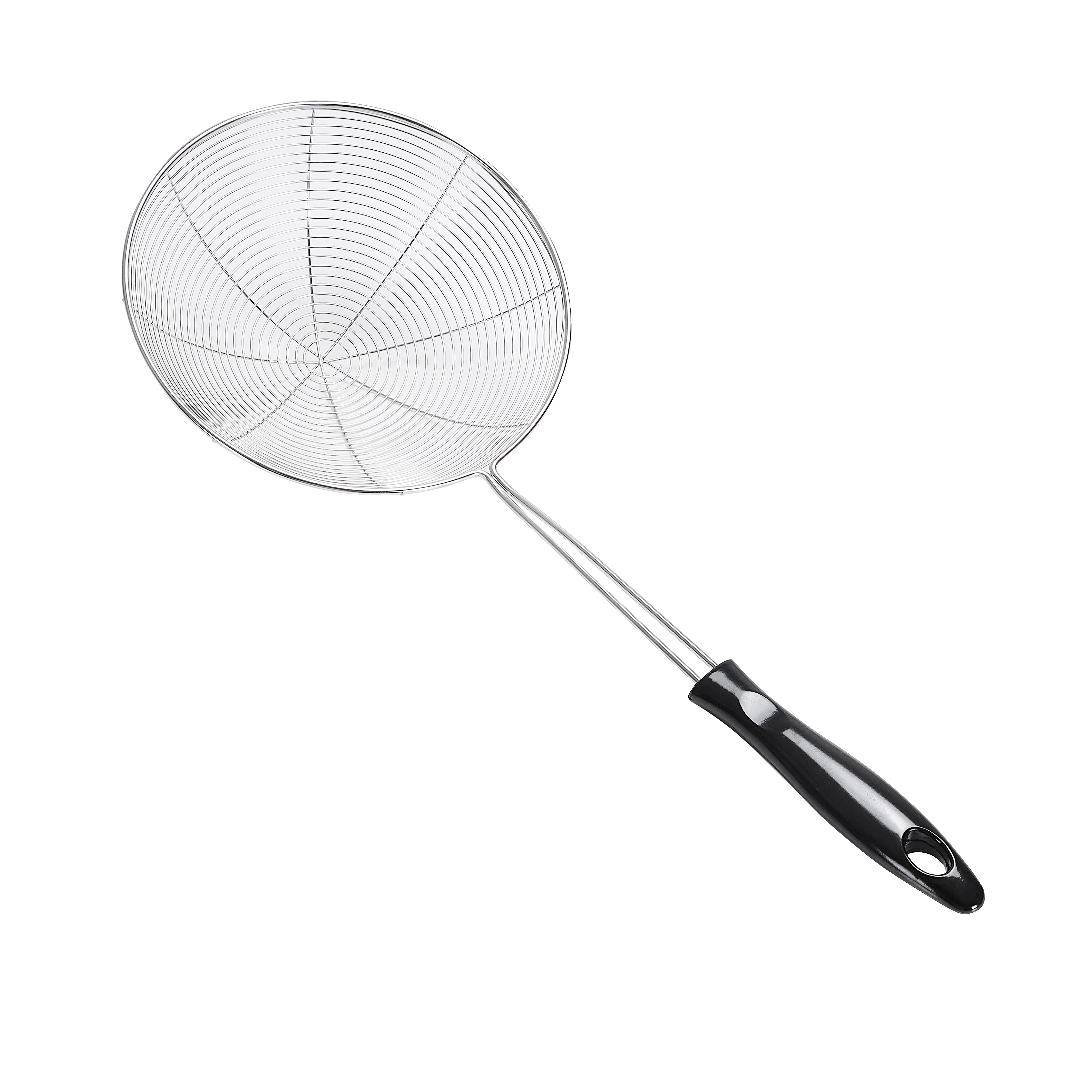 Royalford RF5062 stainless steel skimmer| ergonomic handle, durable rust-resistant design & ideal for frying| straining, and serving food, easy to clean & for daily use|