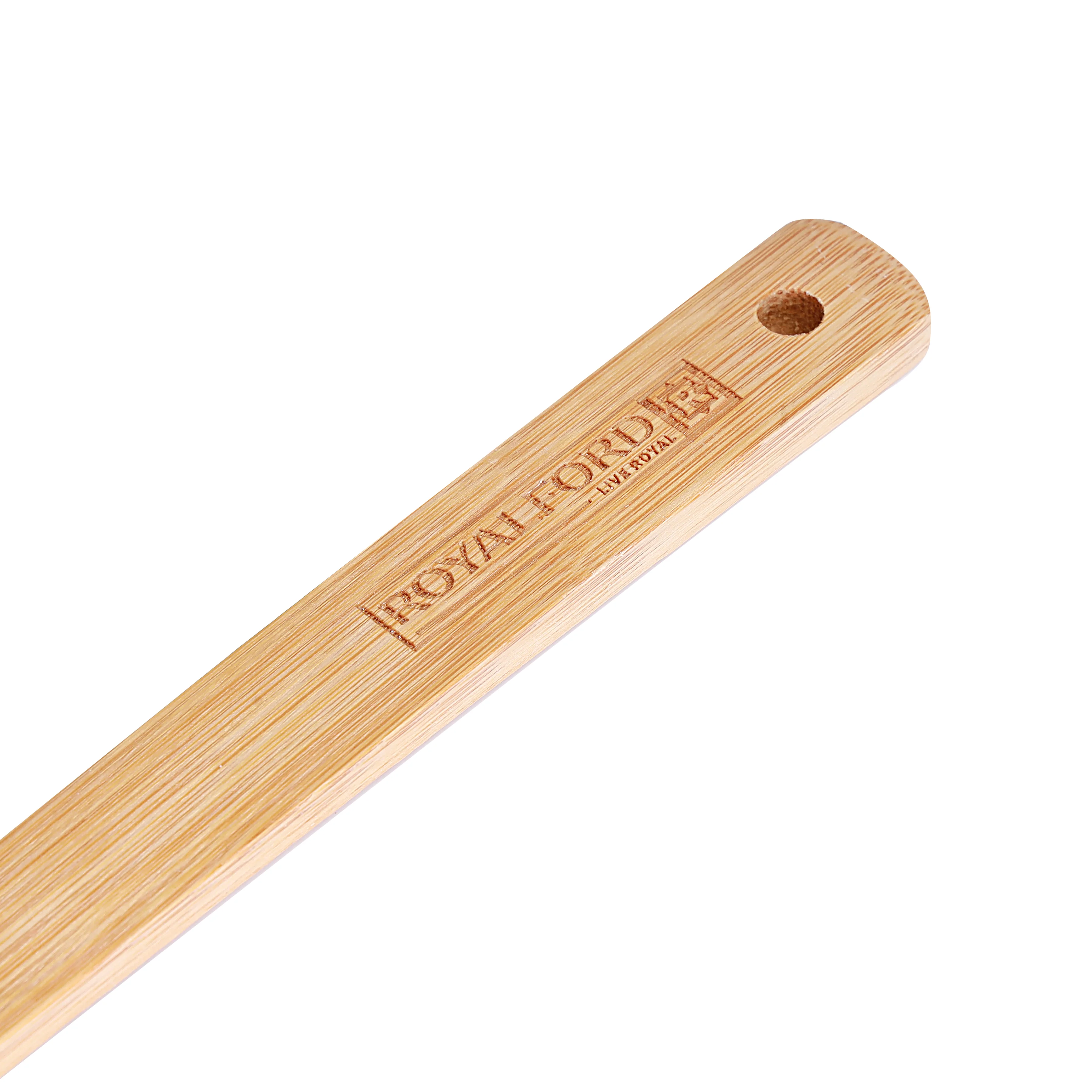 RoyalFord RF5111 Bamboo Slotted Turner Spatula | Eco Friendly | Heat Resistant Non Stick Safe Cooking Utensil | Durable Wooden Turner for Flipping, Frying & Serving Use - Image 5