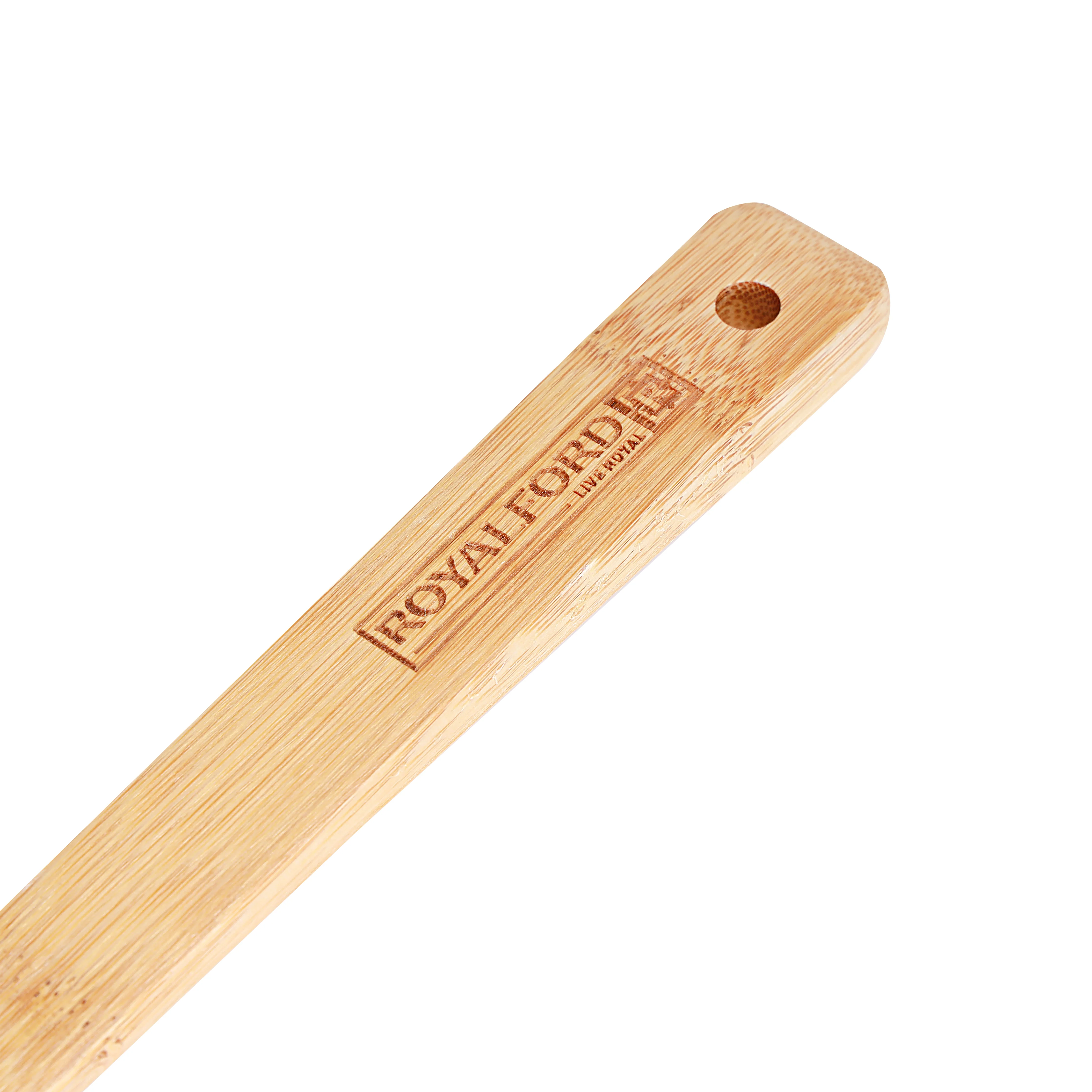 RoyalFord RF5112 Bamboo Cooking Turner Spatula | Eco Friendly | Heat Resistant Non Stick Safe Wooden Kitchen Utensil | Flat Turner for Flipping, Frying & Serving Use - Image 4