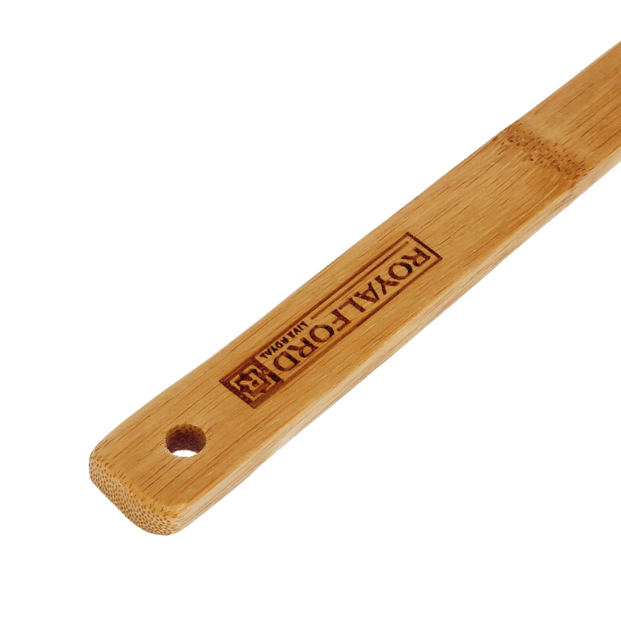 RoyalFord RF5113 Bamboo Slotted Spoon | Eco Friendly | Heat Resistant | Non Stick Safe Wooden Cooking Spoon | Lightweight Utensil for Stirring, Serving & Draining  Use - Image 4