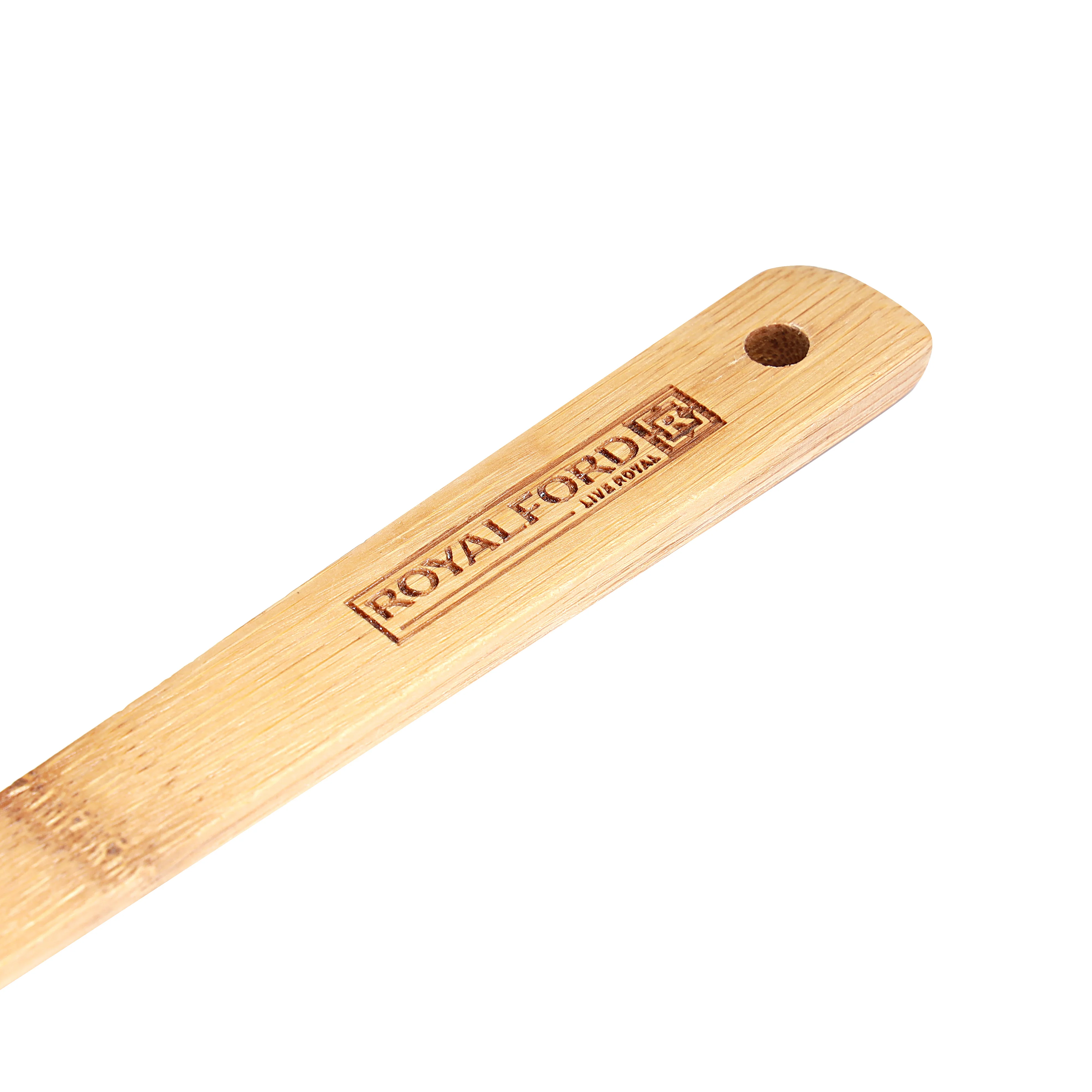 RoyalFord RF5115 Bamboo Cooking Spoon | Eco-Friendly | Heat Resistant Non-Stick Safe Wooden Spoon |  Durable Kitchen Utensil for Cooking, Stirring & Serving Food - Image 4