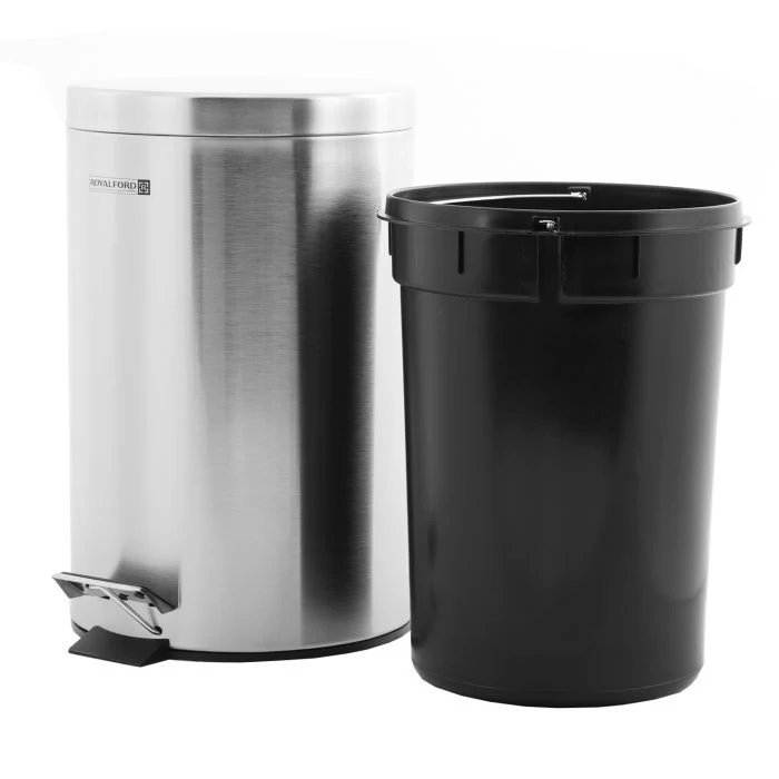 Royalford RF5128 20L Stainless Steel Pedal Bin with Soft Close Lid | Strong Inner Bucket | Foot Pedal Operation | Rust & Fingerprint Resistant Waste Bin |Odor Free Design - Image 3