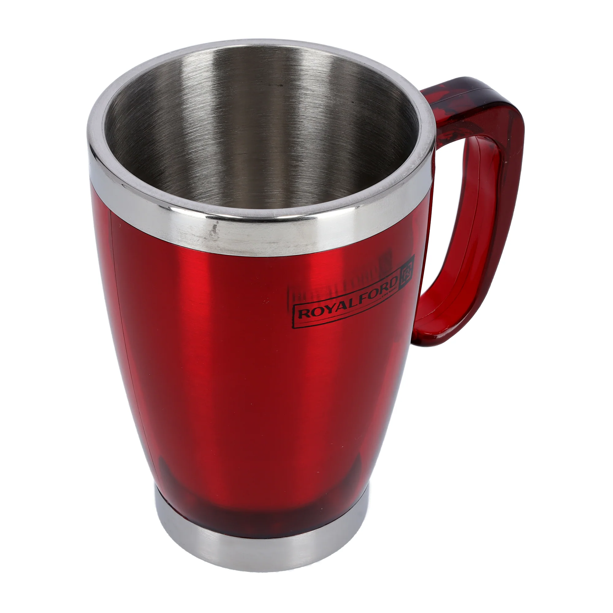 Royalford RF5129RD Double Wall Travel Mug | 400ml Stainless Steel Insulated Coffee Mug | Leak Resistant Thermal Cup for Hot & Cold Drinks | Portable Office & Travel Mug - Image 2