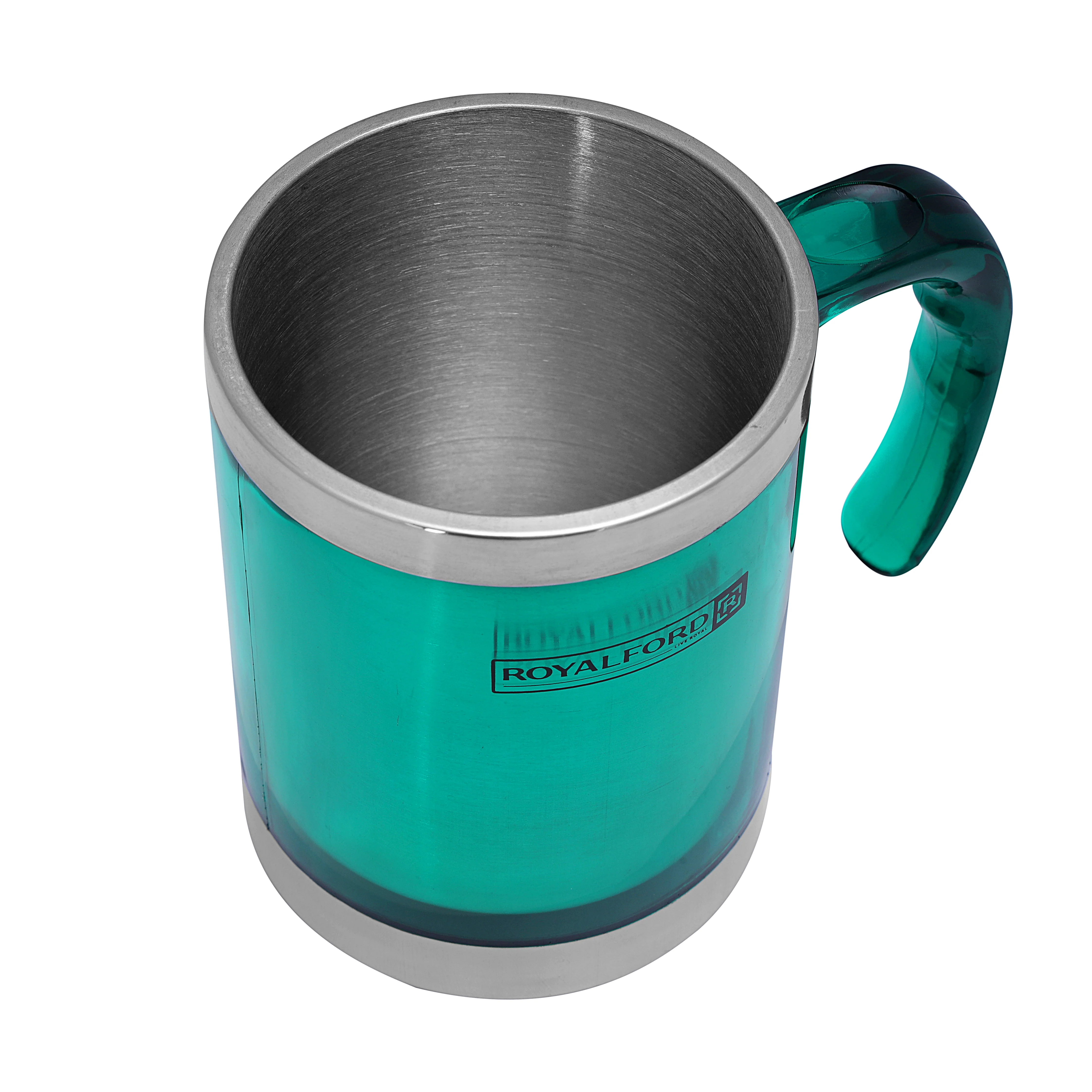 Royalford RF5130GR Double Wall Travel Mug | 400ml Stainless Steel Insulated Coffee Mug | Leak Resistant BPA Free Thermal Cup for Hot & Cold Drinks | Portable Travel Mug - Image 4