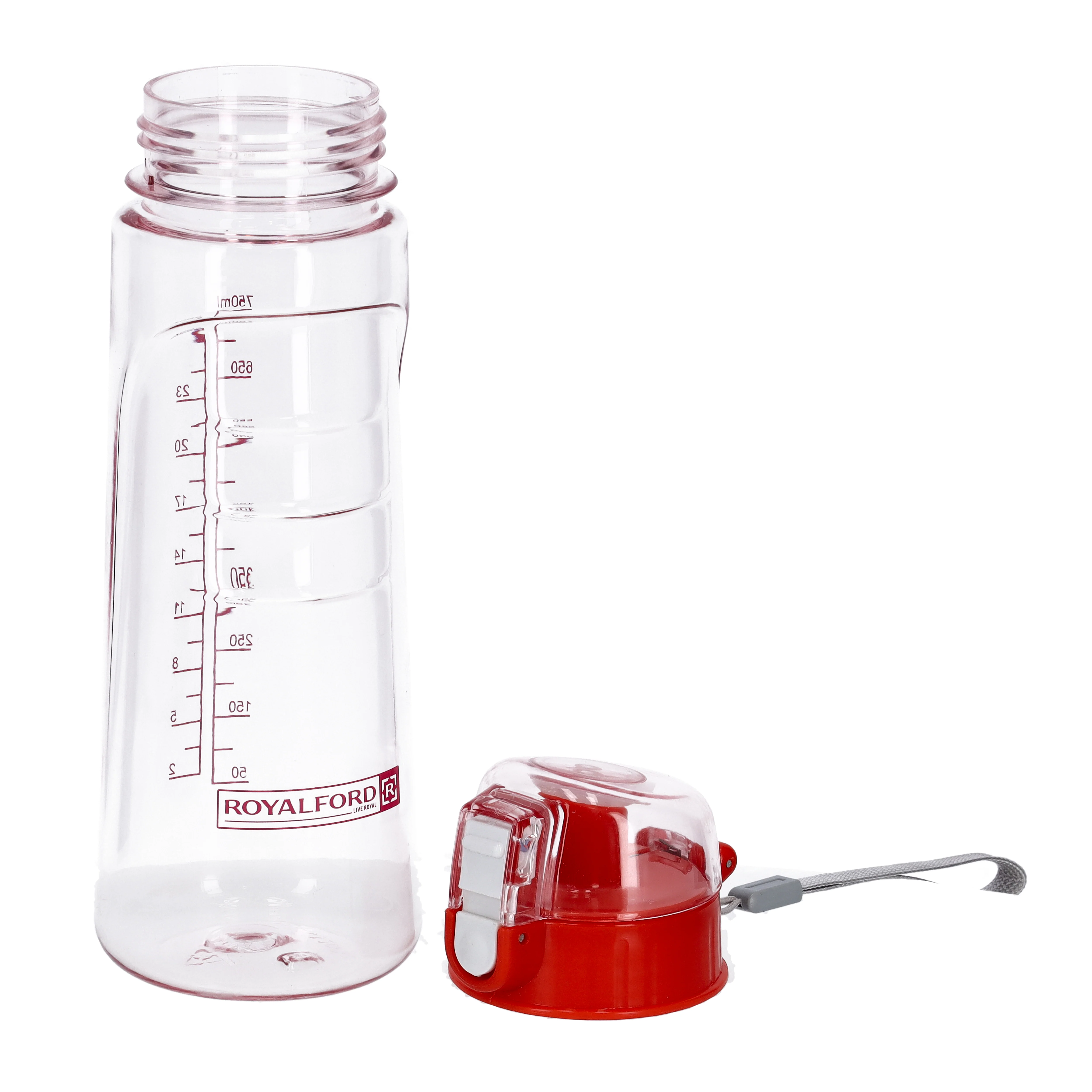 Royalford RF5222PN 750ML Water Bottle | BPA Free Leak Proof Drinking Bottle | Flip Lock Lid| Durable Eco-Friendly Polymer Bottle for Hot & Cold Drinks| Portable Bottle - Image 2
