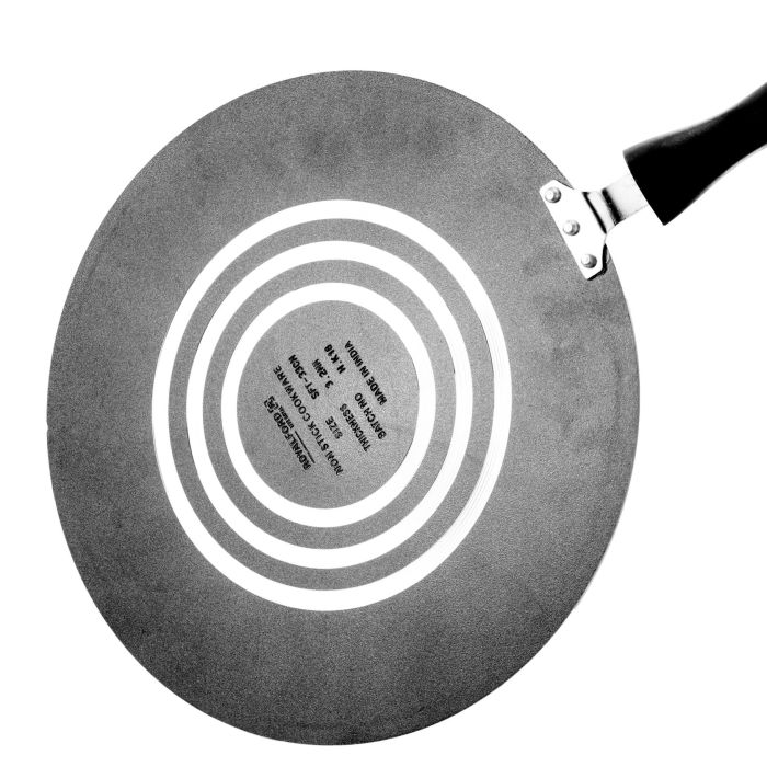 Royalford RF5331 Super Flat Tawa 32cm | Non Stick Aluminium Roti Tawa |Heat Resistant Handle | Compatible with Gas, Electric, &  Ceramic Stoves, Perfect for daily cooking - Image 4