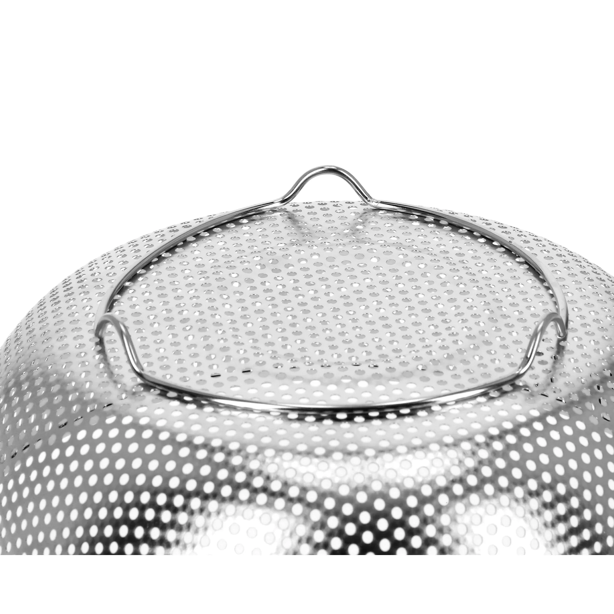 Royalford RF5402 Stainless Steel Fruit Basket with Handles | Durable Perforated Kitchen Colander for Washing Fruits, Vegetables & Pasta | Rust Resistant Strainer Bowl - Image 4