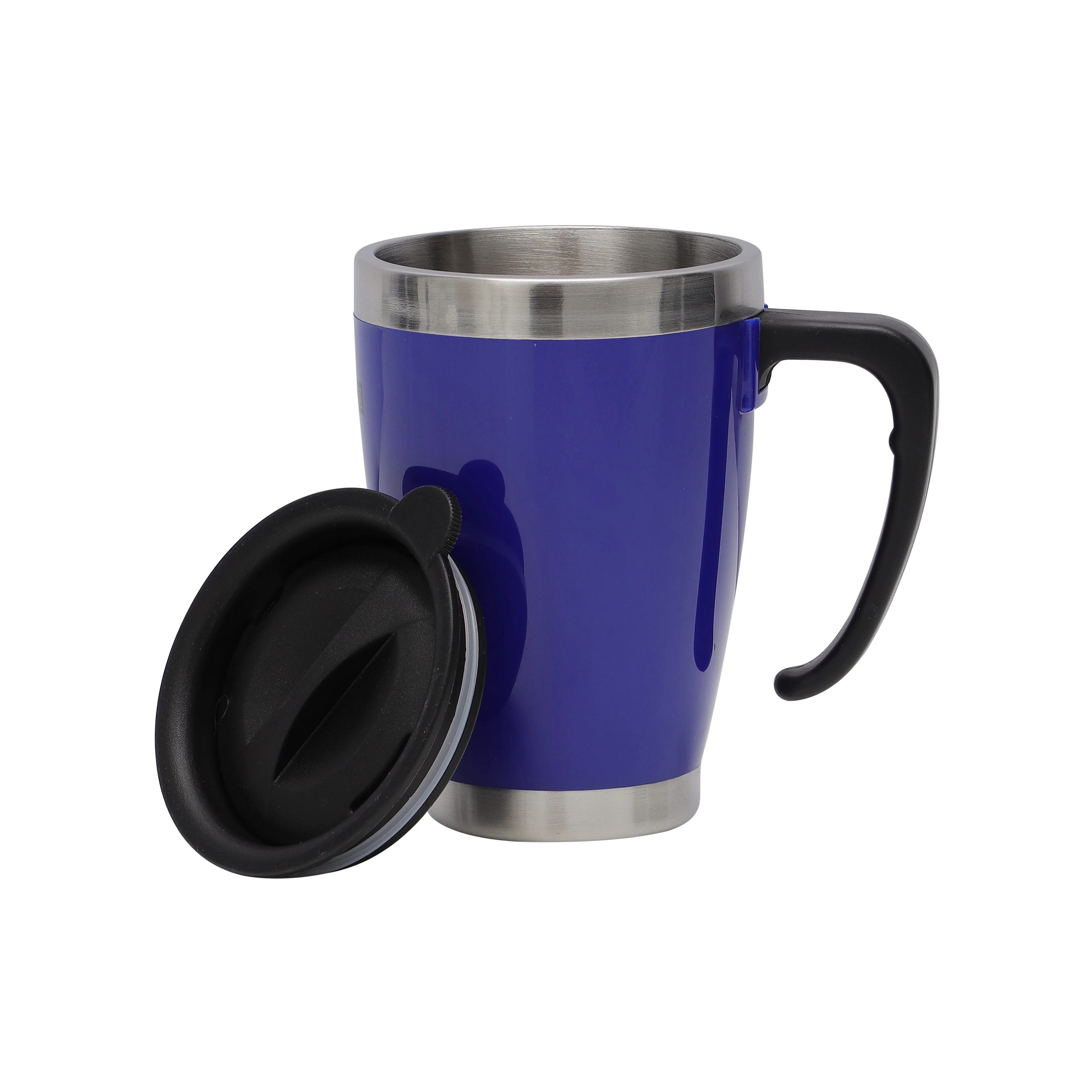 Royalford RF5483 Double Wall Travel Mug | 400ML Stainless Steel Insulated Coffee Mug | Leak Resistant Thermal Cup for Hot & Cold Drinks | Portable Travel Friendly Mug - Image 2