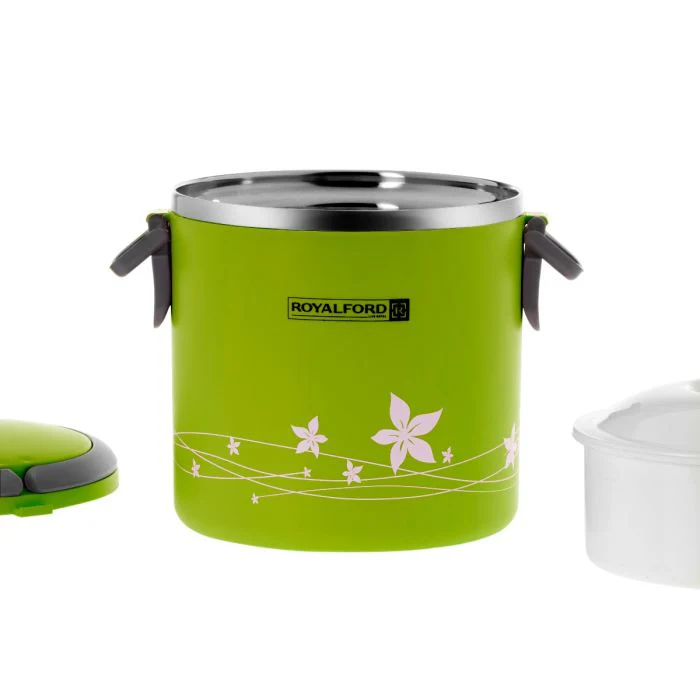 Royalford RF5650 1.8L Stainless Steel Insulated Lunch Box | Airtight Locking Lid | Leak-Resistant & Eco-Friendly Food Storage Container for Office, School & Travel Use - Image 2