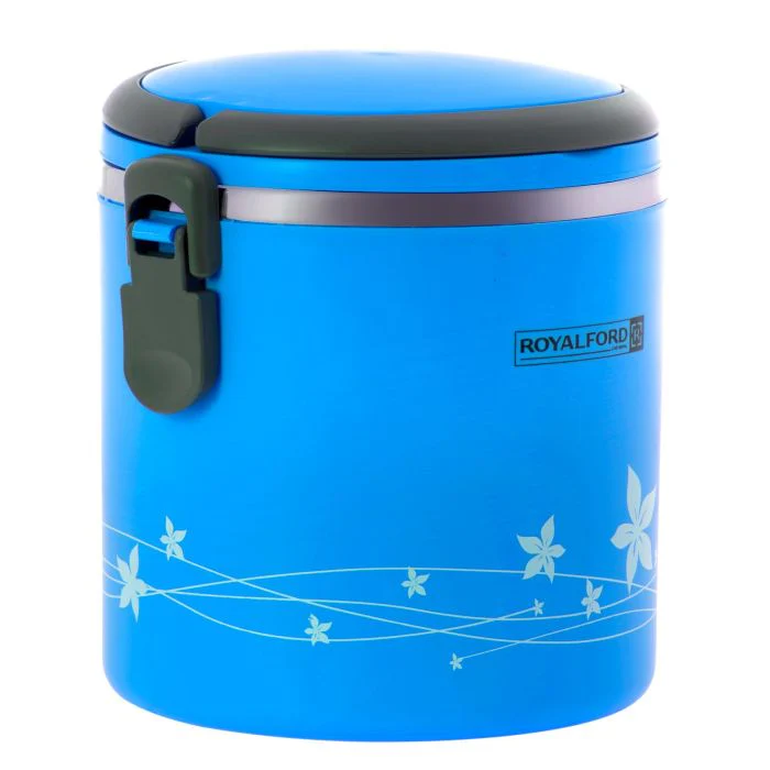 Royalford RF5650BL 2-in-1 Lunch Box 1.80L | Stainless Steel Inner | Leak-Proof Locking Lid| Insulated Design and Portable Food Container for Office, School & Travel - Image 3