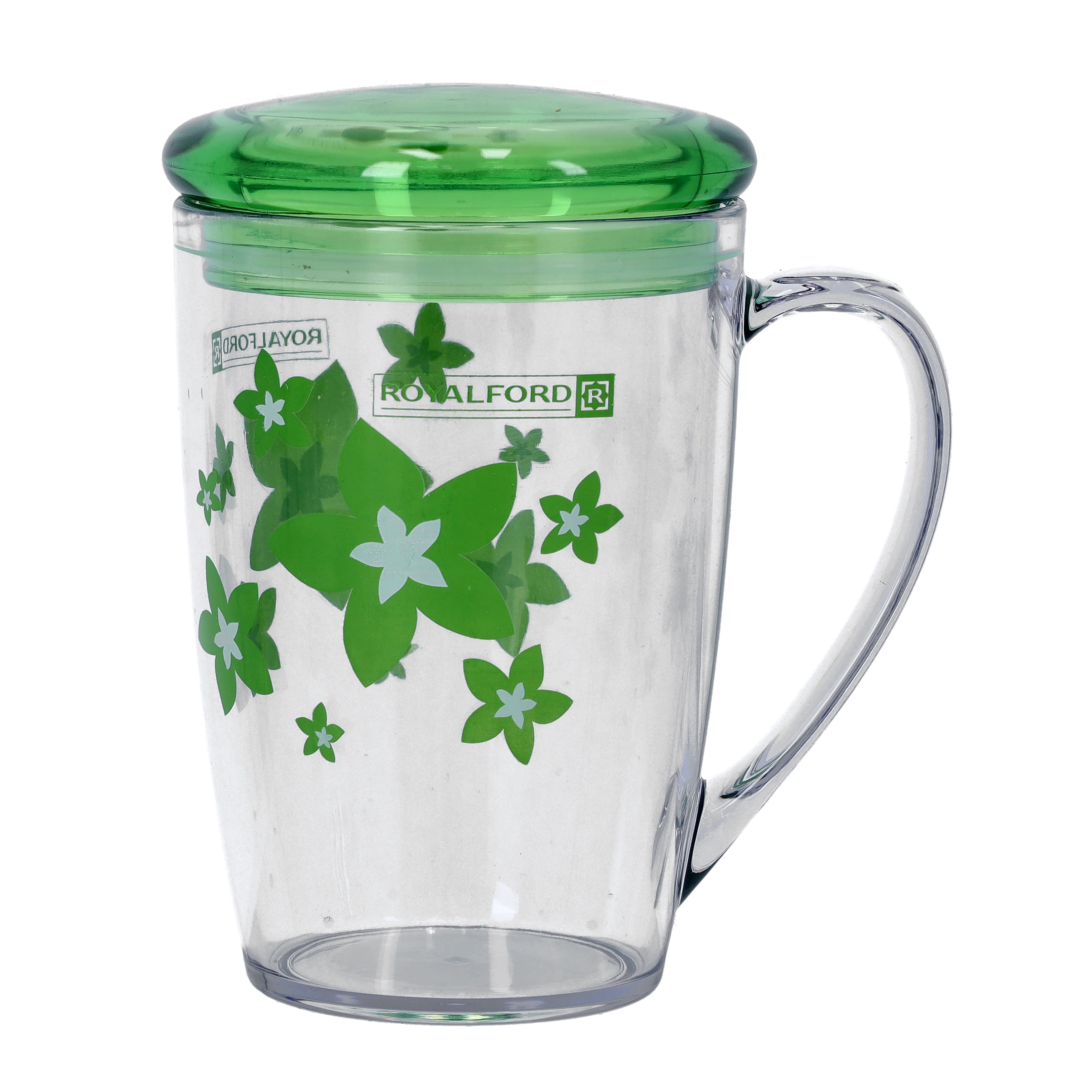 Royalford RF5656GR 350ml Water Cup| Lid features durable plastic build and sturdy handle| spill-resistant lid, perfect for daily use at home, office, or travel| - Image 3