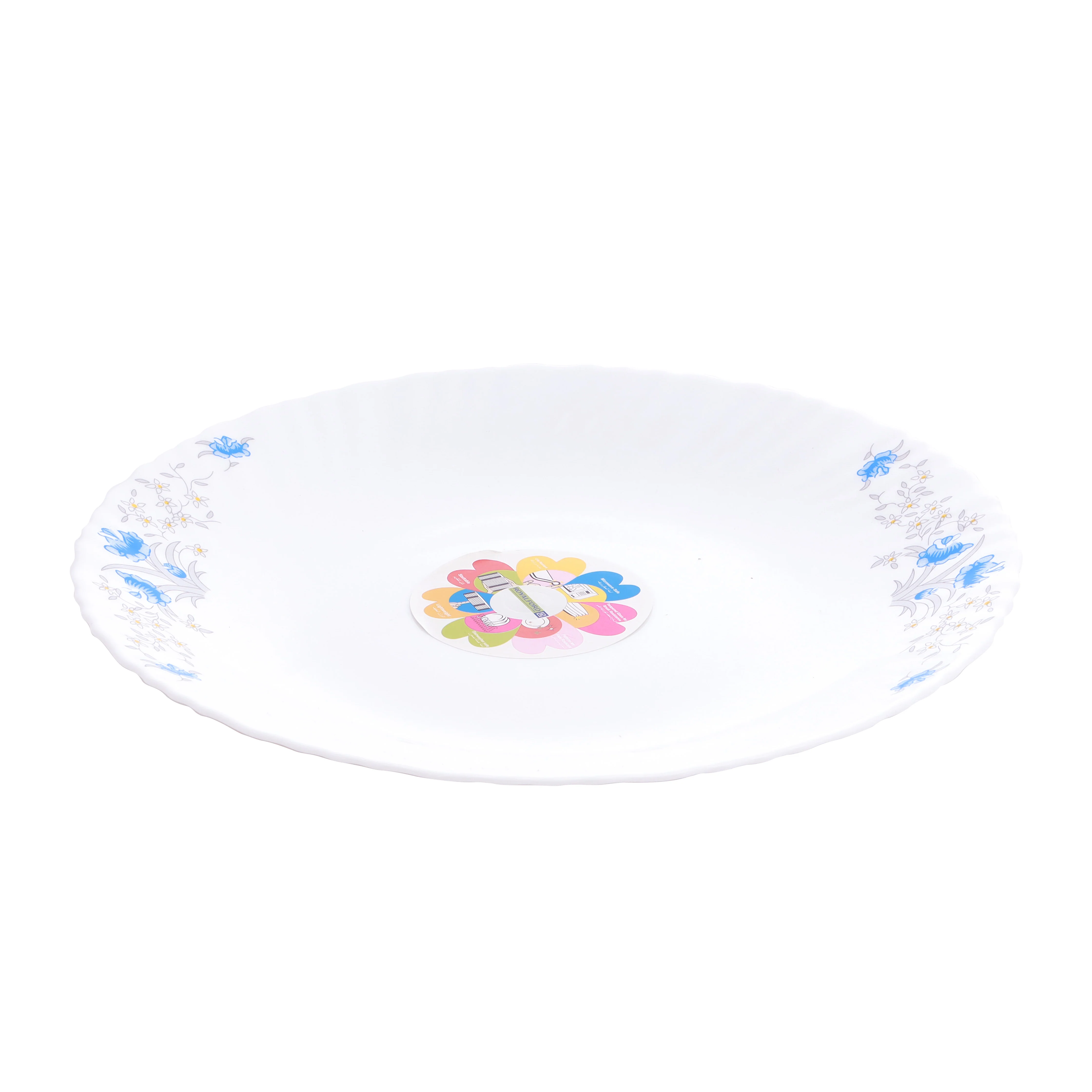 Royalford RF5678 Floral Serving Plate| elegant blue floral design & durable construction| spacious surface, perfect for serving meals, snacks, & desserts daily| - Image 3