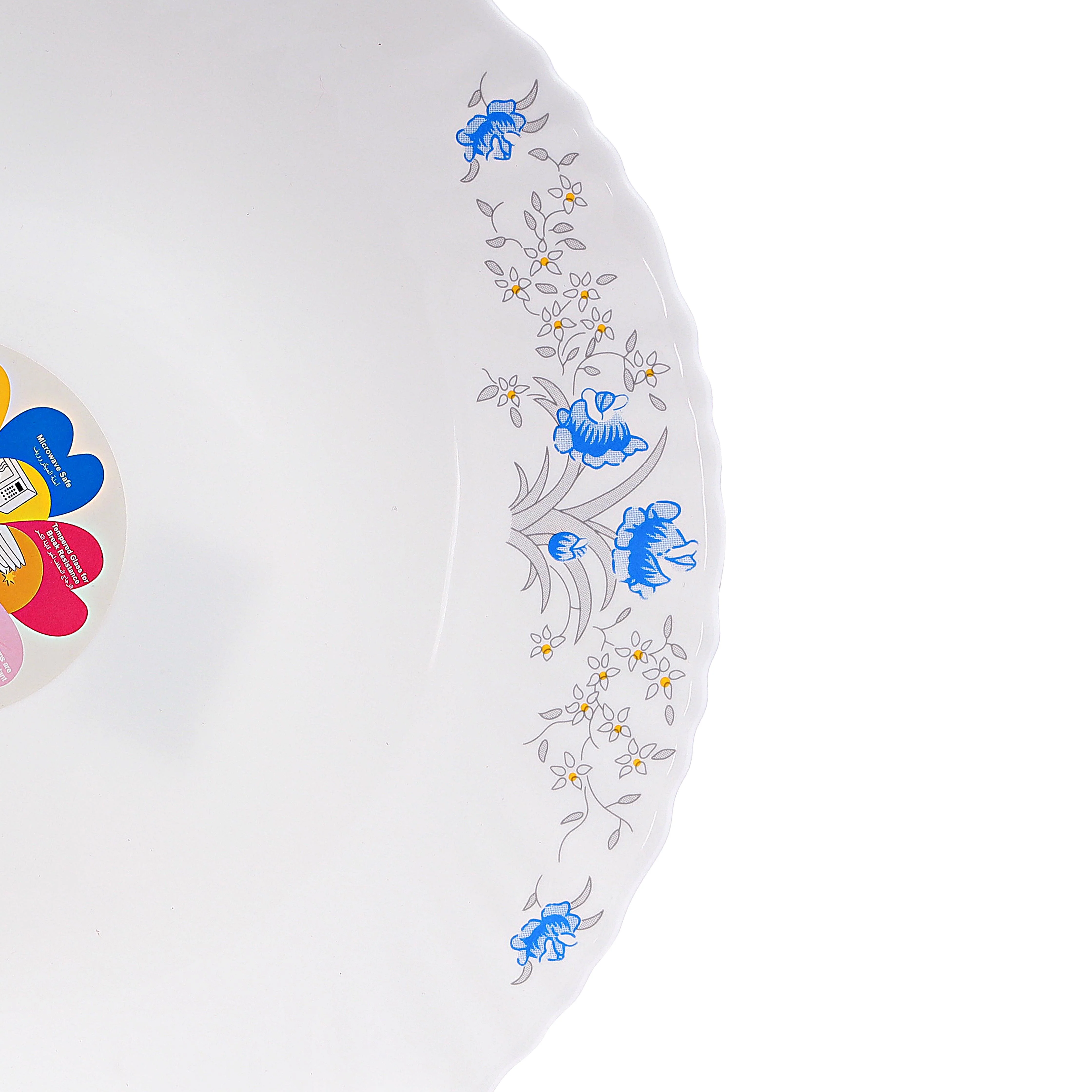Royalford RF5678 Floral Serving Plate| elegant blue floral design & durable construction| spacious surface, perfect for serving meals, snacks, & desserts daily| - Image 4