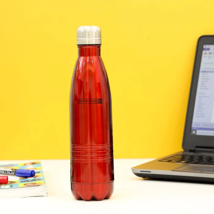 Royalford RF5769 500ml Double Wall Stainless Steel Vacuum Bottle - Stainless Steel Flask & Water Bottle - Hot & Cold Leak-Resistant Sports Drink Bottle - High-Quality Vacuum Insulation Bottle for Indoor Outdoor Use - Image 6