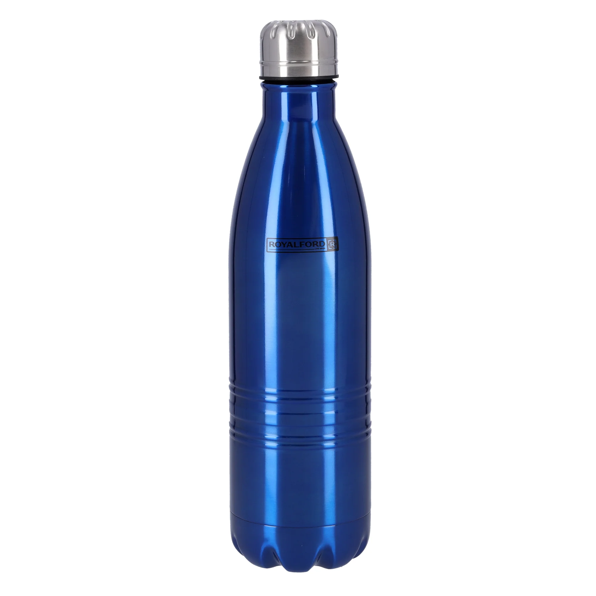 Royalford RF5769BL Stainless Steel Vacuum Bottle 500ml | Double Wall Hot & Cold Insulated Water Bottle | 304 Stainless Steel Inner | Suitable for Travel & Daily Use