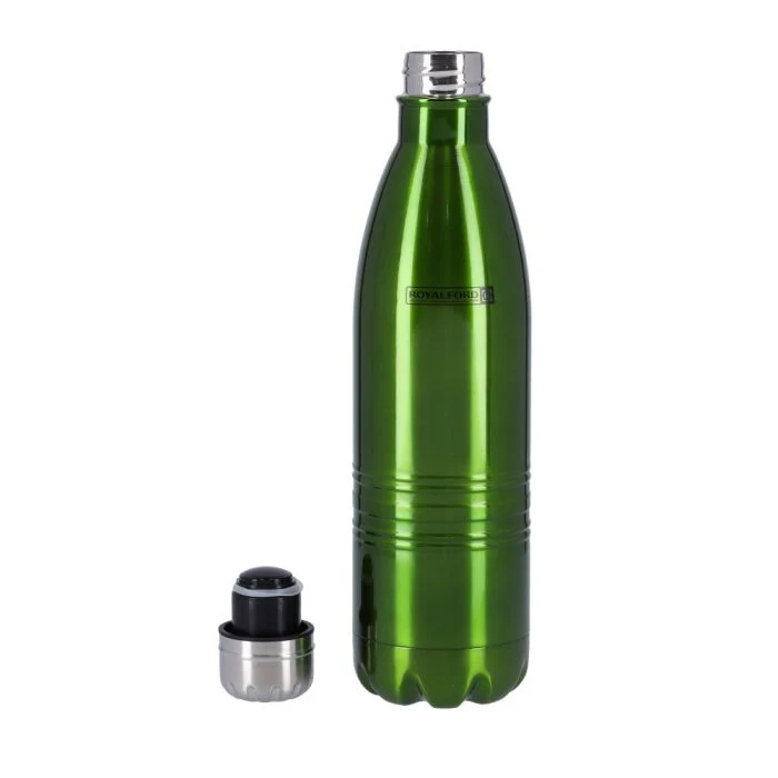 Royalford RF5770GR Stainless Steel Double Wall Vacuum Bottle | Hot & Cold Insulated | Leak Resistant  | Perfect for Office, Travel , Gym , School & Outdoor Activities - Image 2