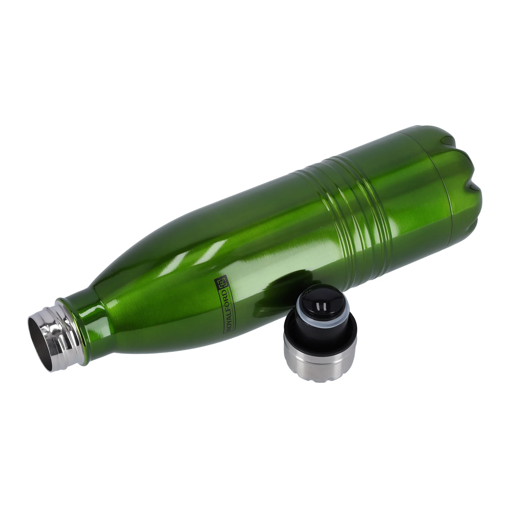 Royalford RF5770GR Stainless Steel Double Wall Vacuum Bottle | Hot & Cold Insulated | Leak Resistant  | Perfect for Office, Travel , Gym , School & Outdoor Activities - Image 3