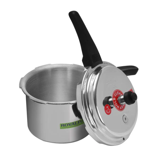 Royalford RF5801 3 Litre Pressure Cooker | Induction Base | Durable Aluminium Body| Uniform Heating | Safety Valve | Free Gasket | Ergonomic Heat-Resistant Handle - Image 4
