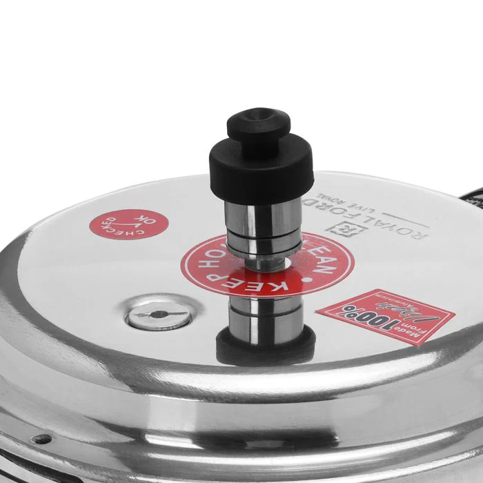Royalford RF5801 3 Litre Pressure Cooker | Induction Base | Durable Aluminium Body| Uniform Heating | Safety Valve | Free Gasket | Ergonomic Heat-Resistant Handle - Image 5