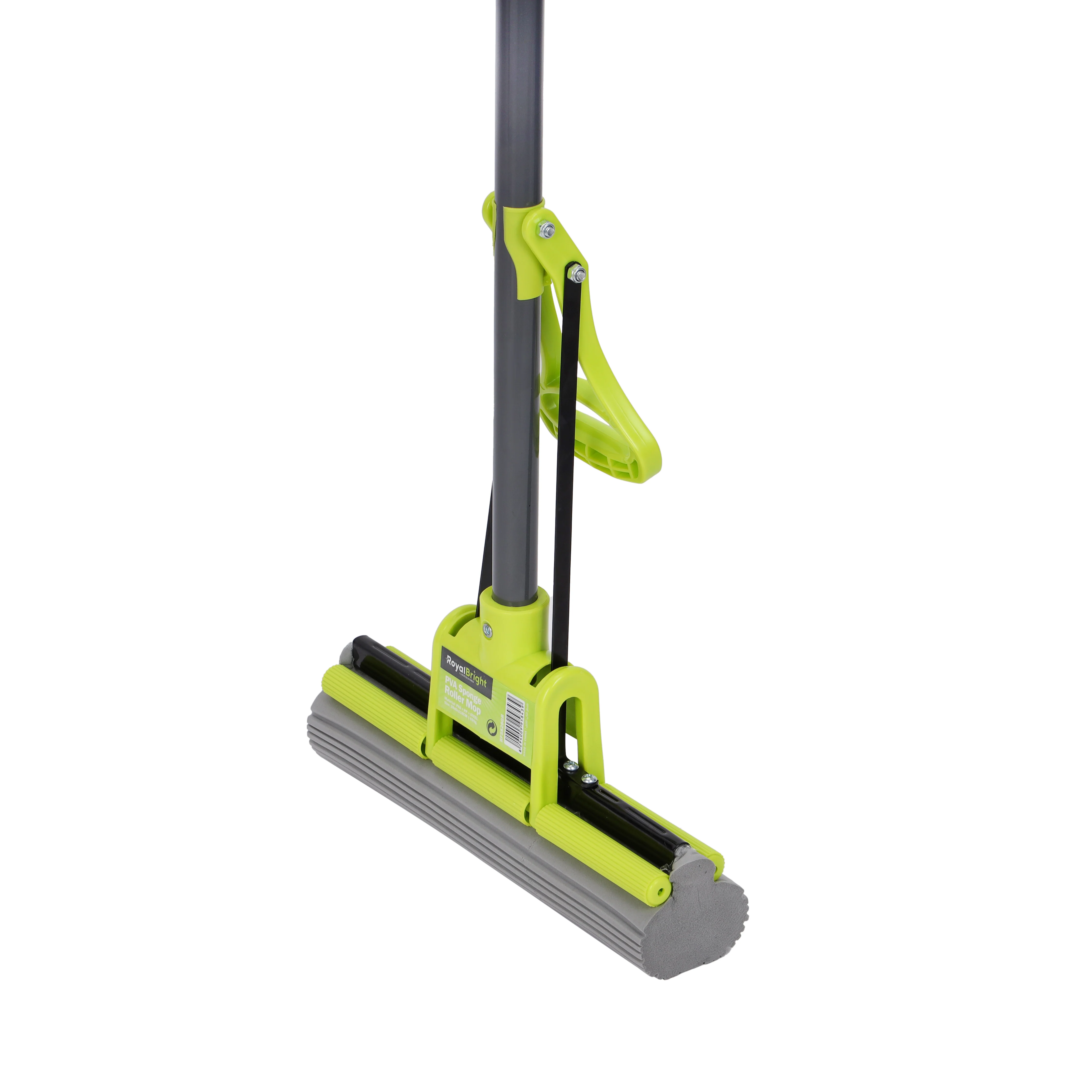 Royalford RF5828GR PVA Mop with Iron Handle | 10X High Absorbency Squeeze Floor Cleaning Mop |  Long 116cm Iron Handle  | Scratch-Free & Multi-Surface Cleaning Use - Image 2