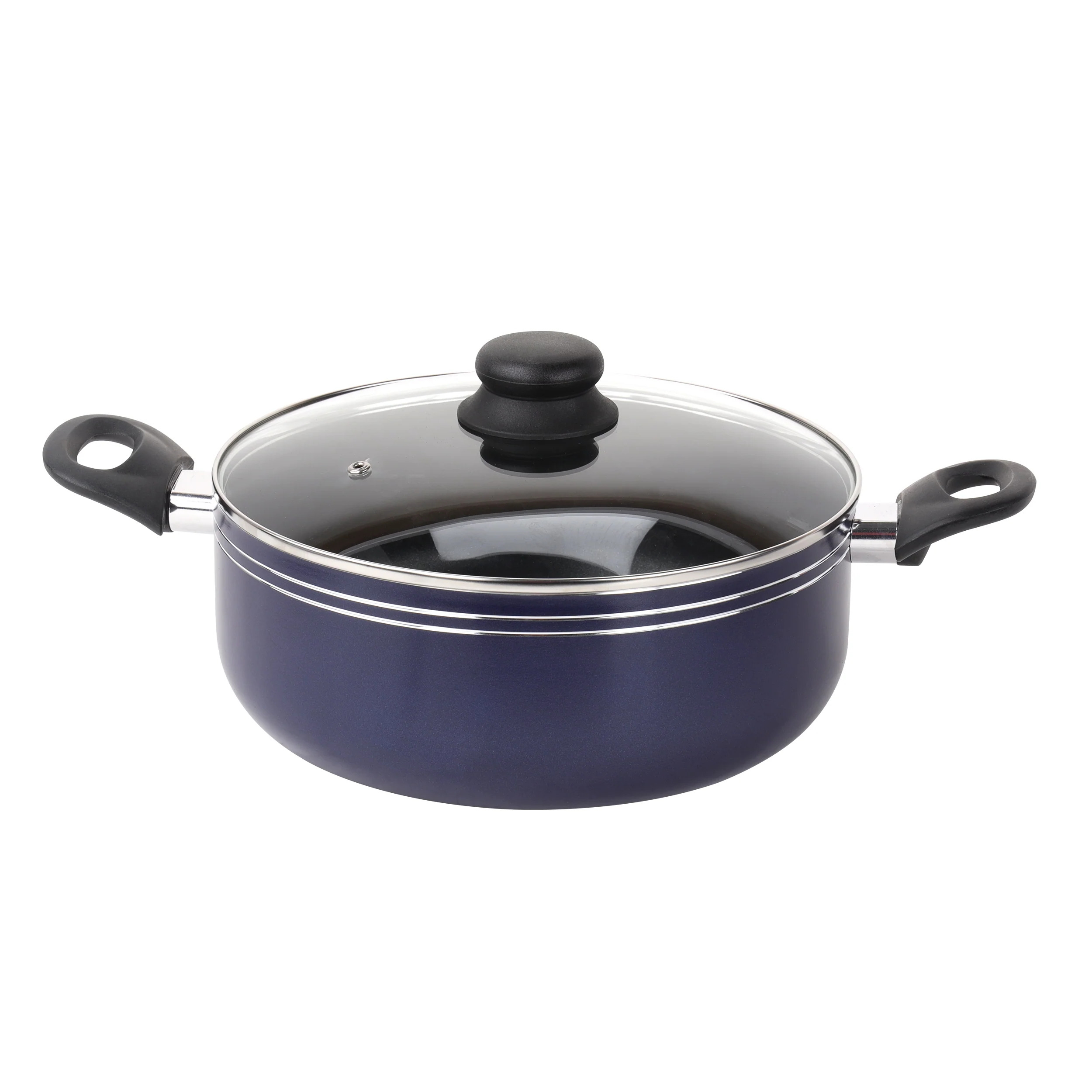 Royalford RF5858 12 Pcs Non Stick Cookware Set with Lids Frypans Saucepans and Nylon Utensils | Dishwasher Safe | Compatible with Gas, Electric, and Halogen Stoves - Image 3