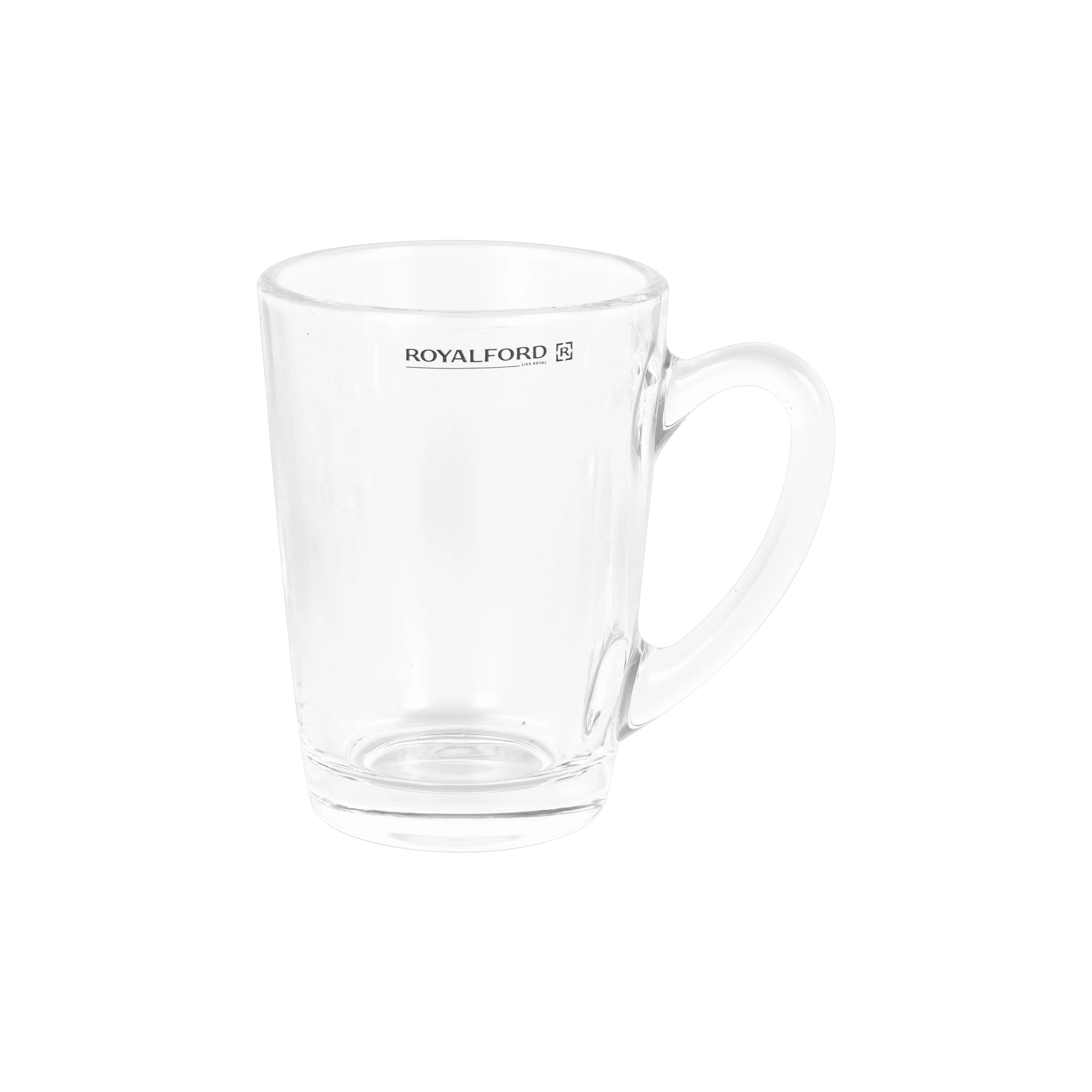 RoyalFord RF5886 Glass Tumbler Set | Premium Clear Glass Mugs with Handle |Durable Beverage Cups for Tea, Coffee &  Water | Heat Resistant |Perfect For Home & Office Use - Image 2