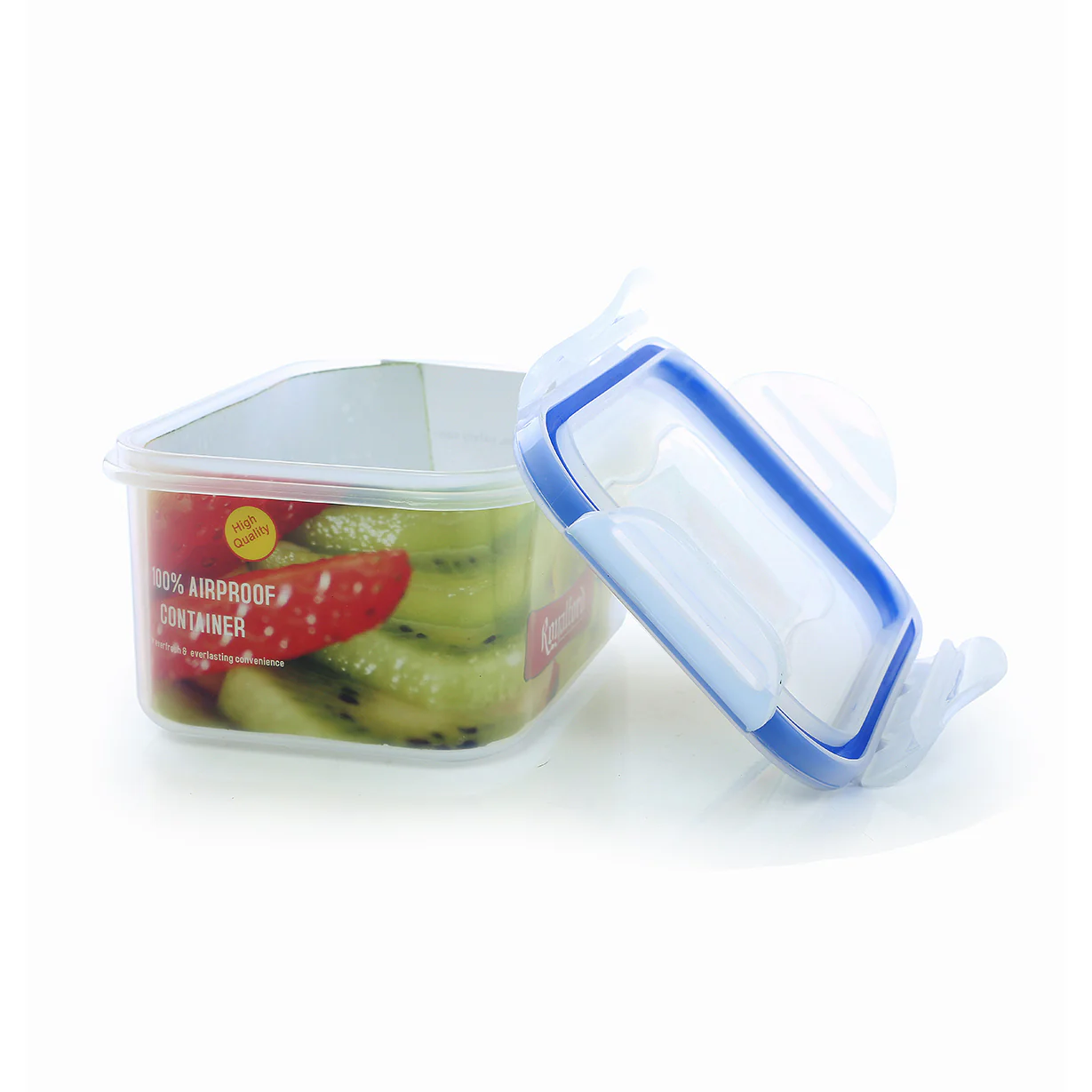 Royalford RF5890 500ML airtight food storage box | BPA-free transparent container with 4-side locking lid| freezer, microwave safe without lid, dishwasher safe| - Image 3