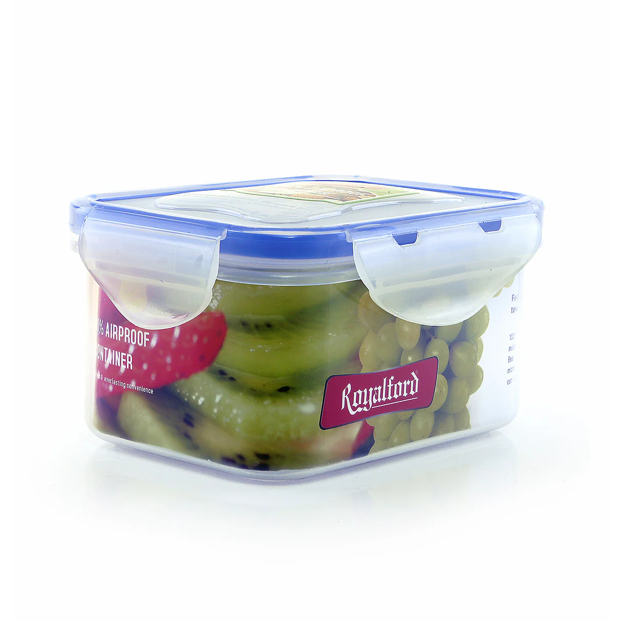 Royalford RF5890 500ML airtight food storage box | BPA-free transparent container with 4-side locking lid| freezer, microwave safe without lid, dishwasher safe| - Image 5