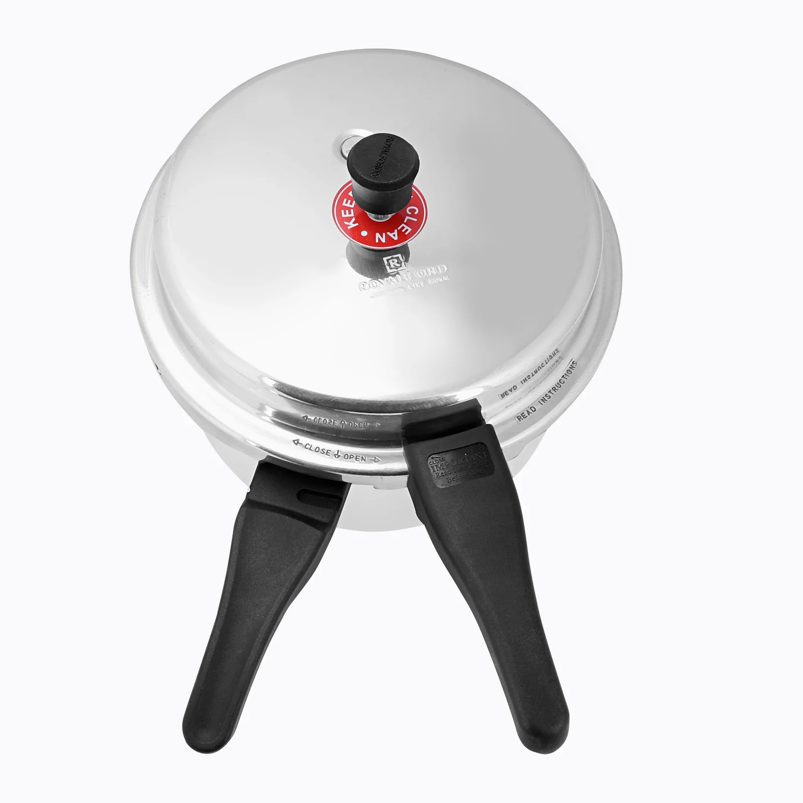 Royalford RF5929 10 Litre Induction Base Pressure Cooker | Safety Valve | Heavy-Duty Aluminium Body | Energy Saving Design and Reliable Heavy Duty Pressure Cooker - Image 3