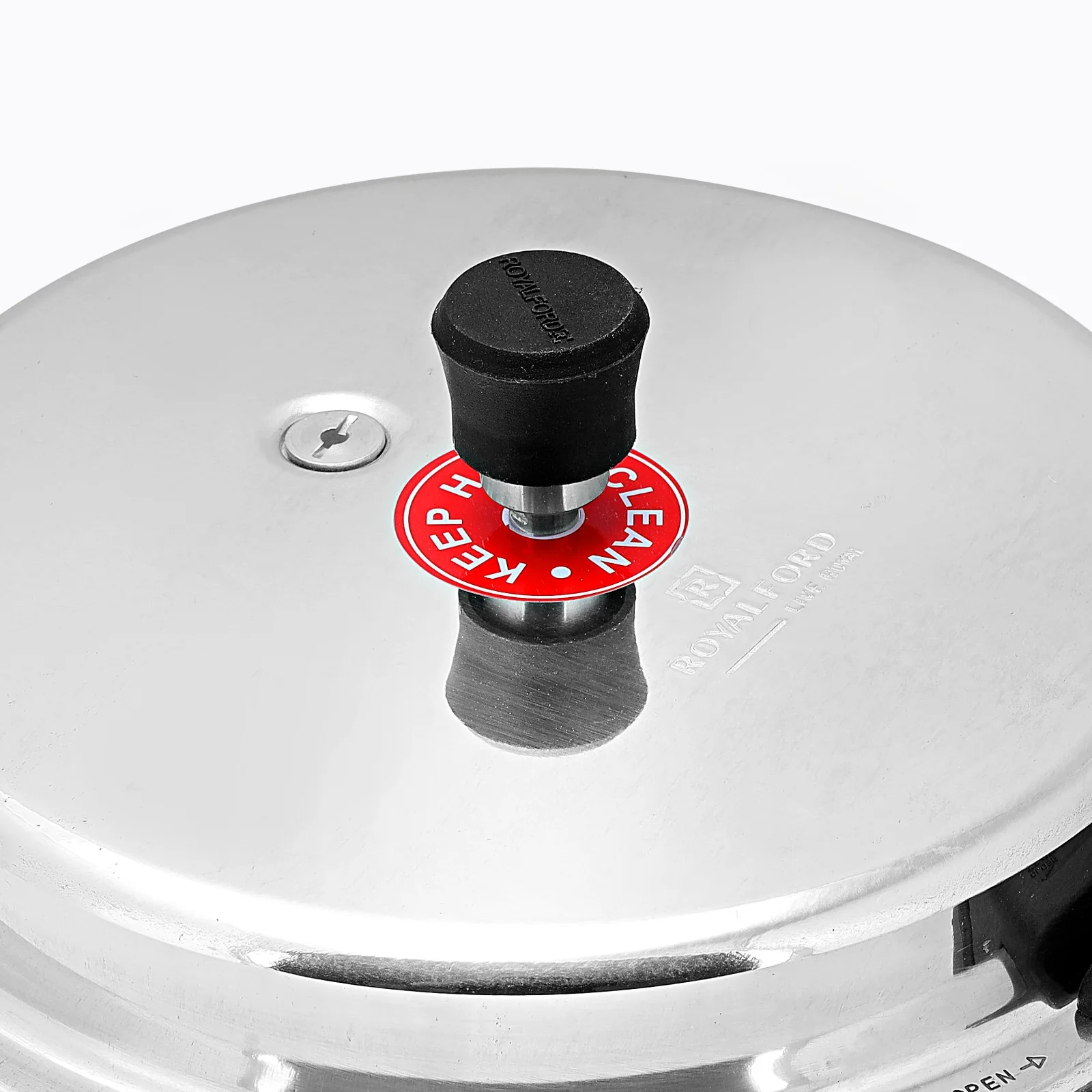 Royalford RF5929 10 Litre Induction Base Pressure Cooker | Safety Valve | Heavy-Duty Aluminium Body | Energy Saving Design and Reliable Heavy Duty Pressure Cooker - Image 4