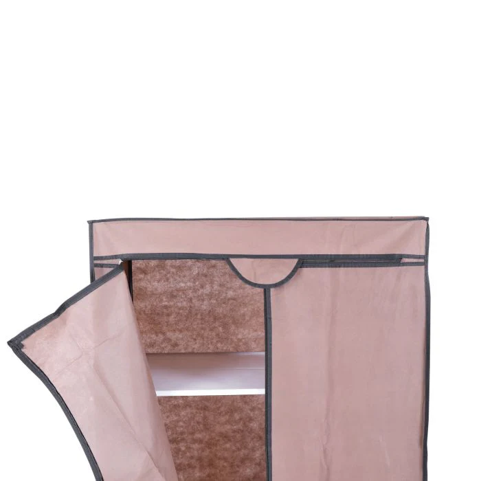 Royalford RF6069N Fabric Wardrobe | Non-Woven Cloth Cupboard | Waterproof Dust-Proof Fabric Cover | Strong Metal Pipes with Tee Connectors | Clothes Hanging Rod - Image 6