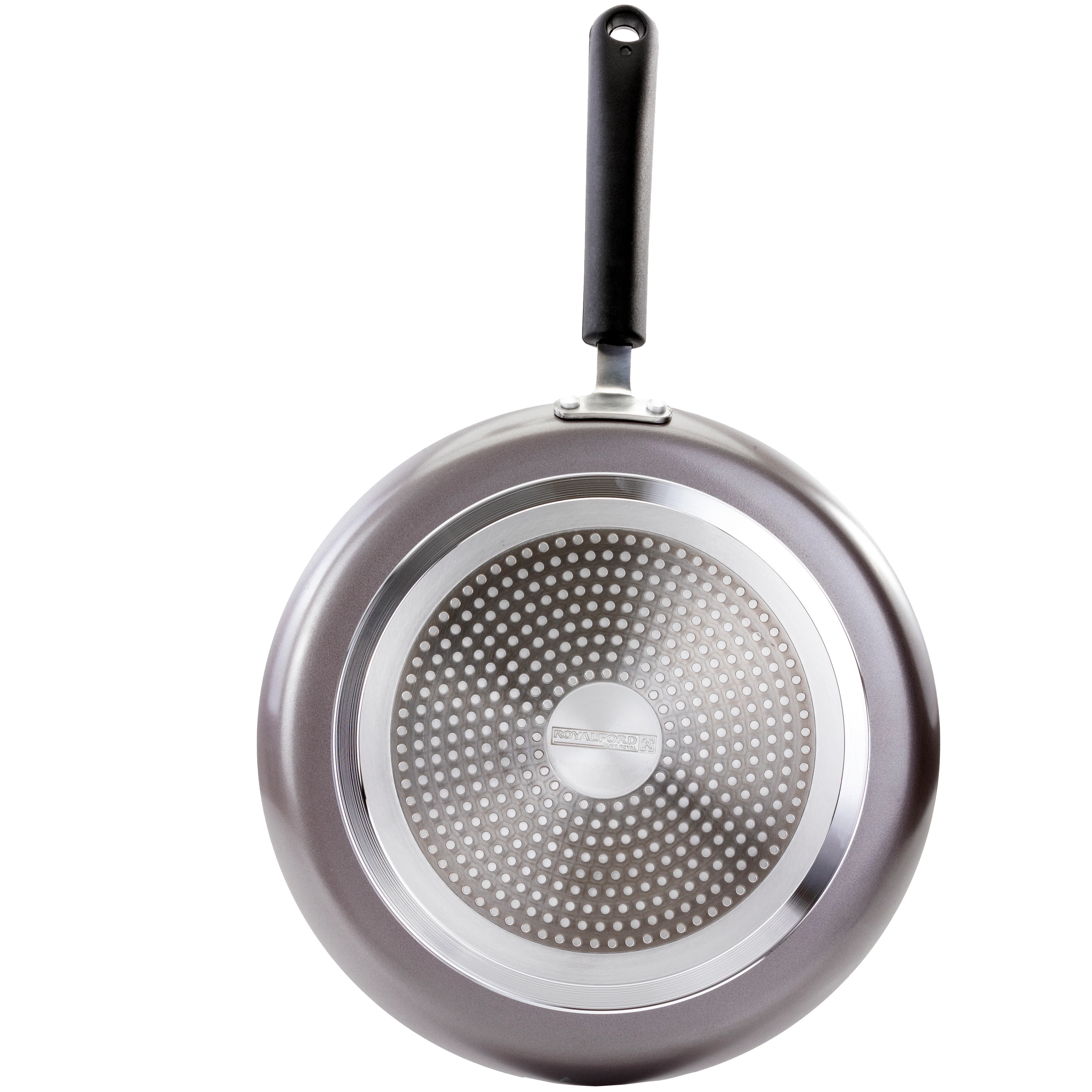 Royalford RF6081 28cm Non-Stick Pan Caker Flat Fry Pan | Induction Compatible Base| Special Grooved Non-Stick Technology | 3mm Thick Body & Strong Handle for Easy use - Image 4