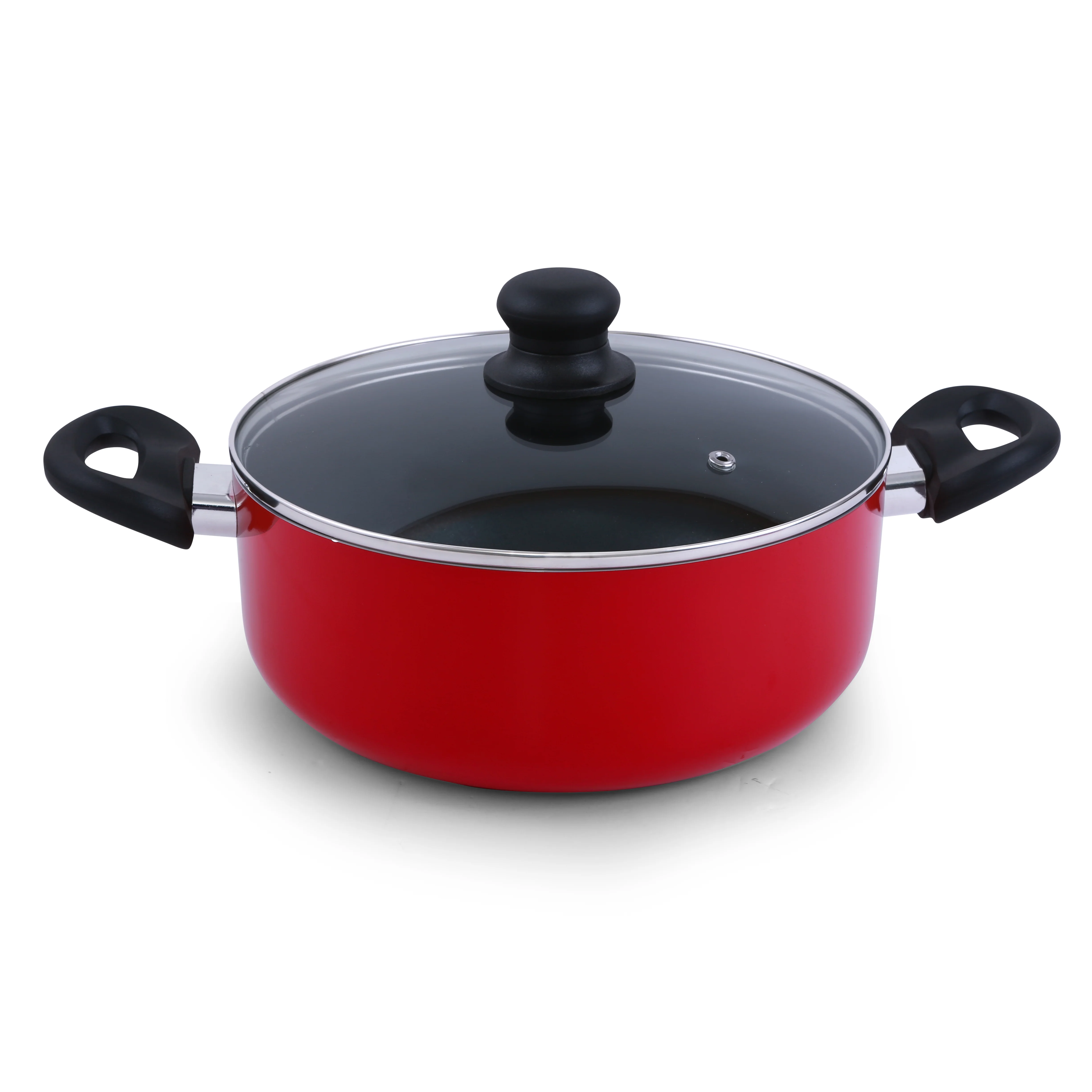 Royalford RF6082 8-Piece Non-Stick Cookware Set | Glass Lids| 24cm Frypan| 18cm Saucepan| 20cm & 24cm Casseroles| Durable Aluminium  Set for Daily Healthy Cooking - Image 3